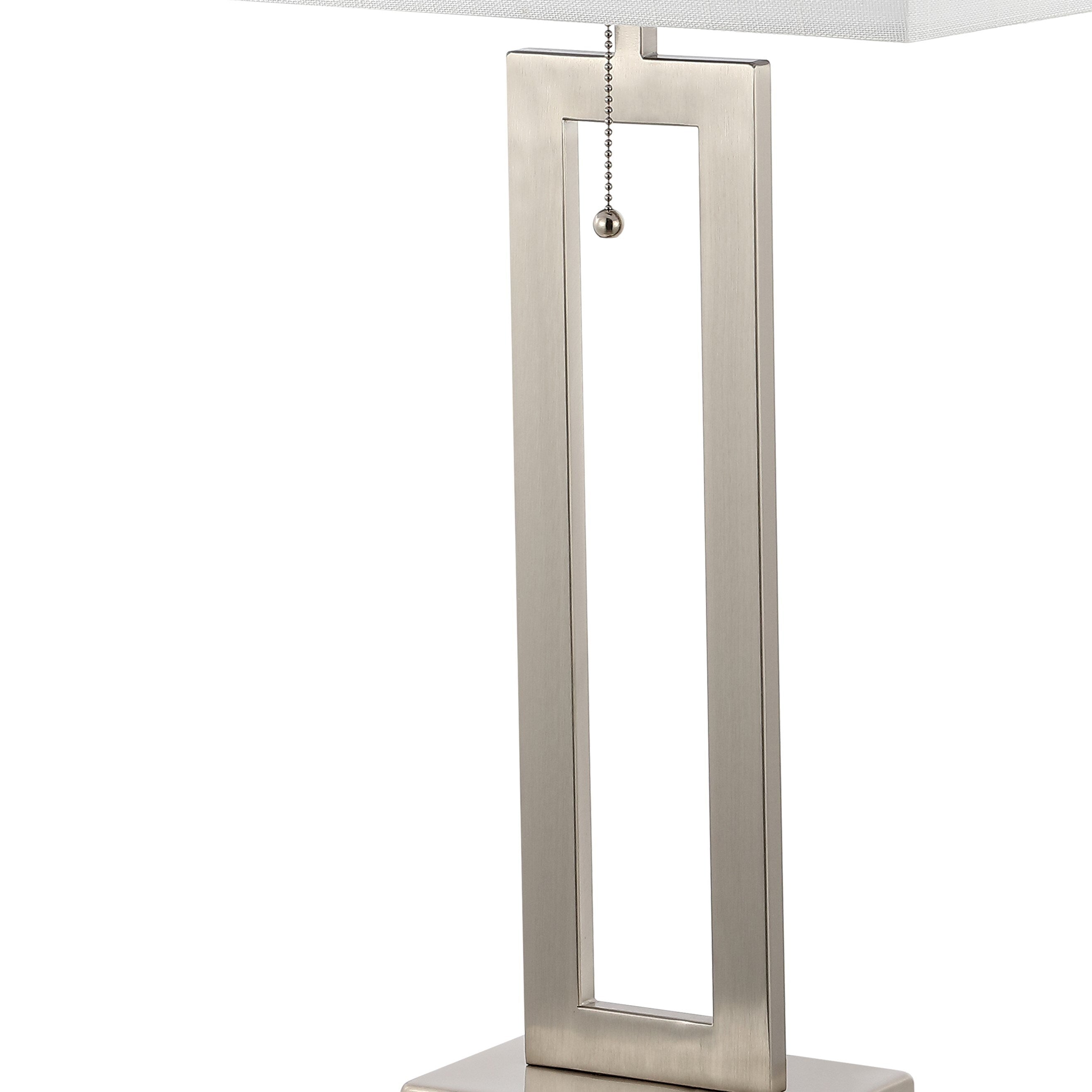 Lampe de table LED industrielle vintage Lucie 28,5 cm avec chaînette et port de chargement USB (lot de 2) par JONATHAN Y