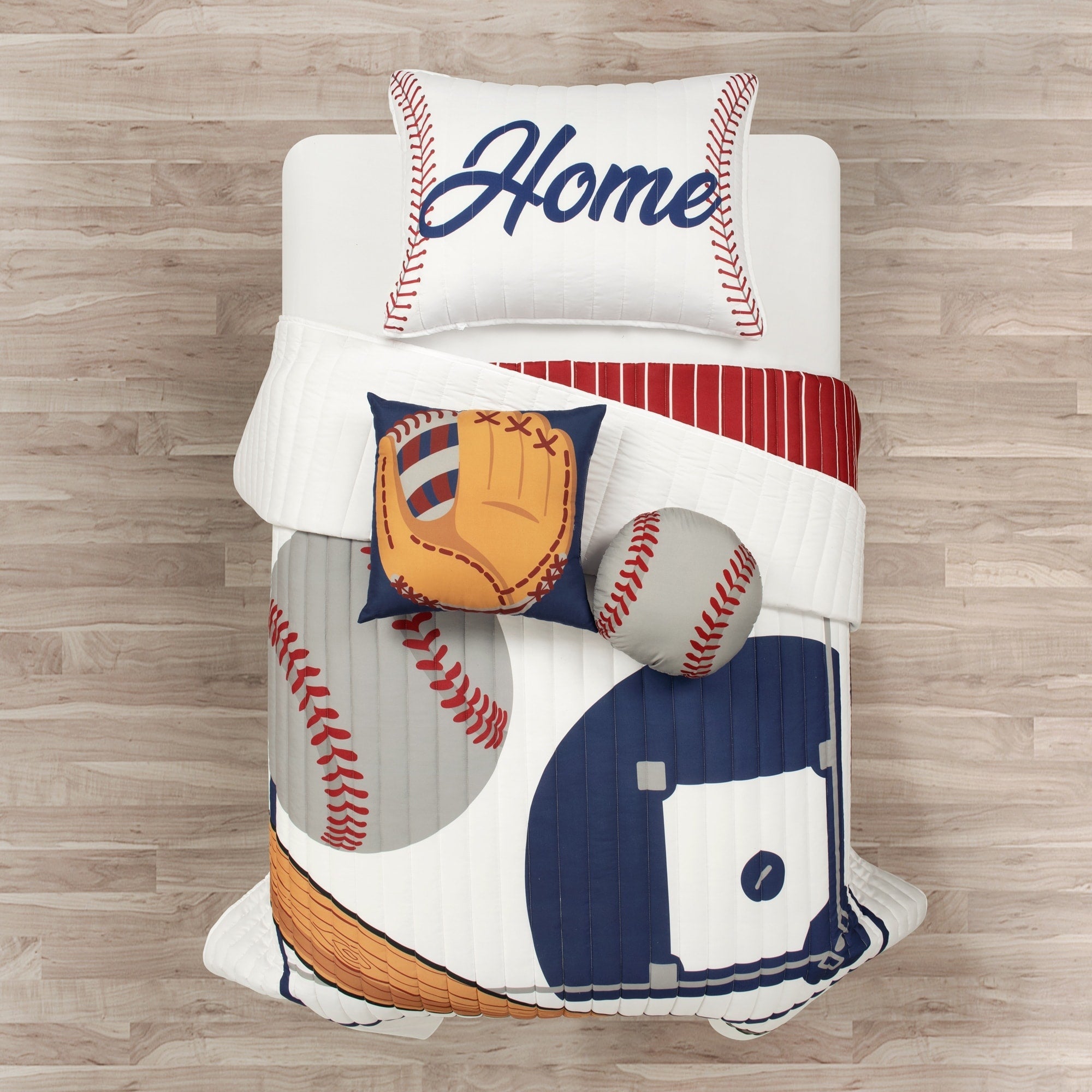 Couette surdimensionnée réversible pour enfants Lush Decor Baseball Game