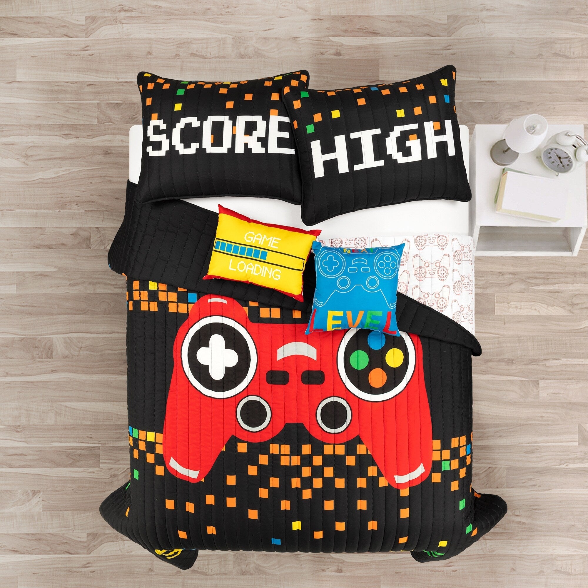 Ensemble de courtepointe 5 pièces pour enfants Lush Decor à thème jeux vidéo