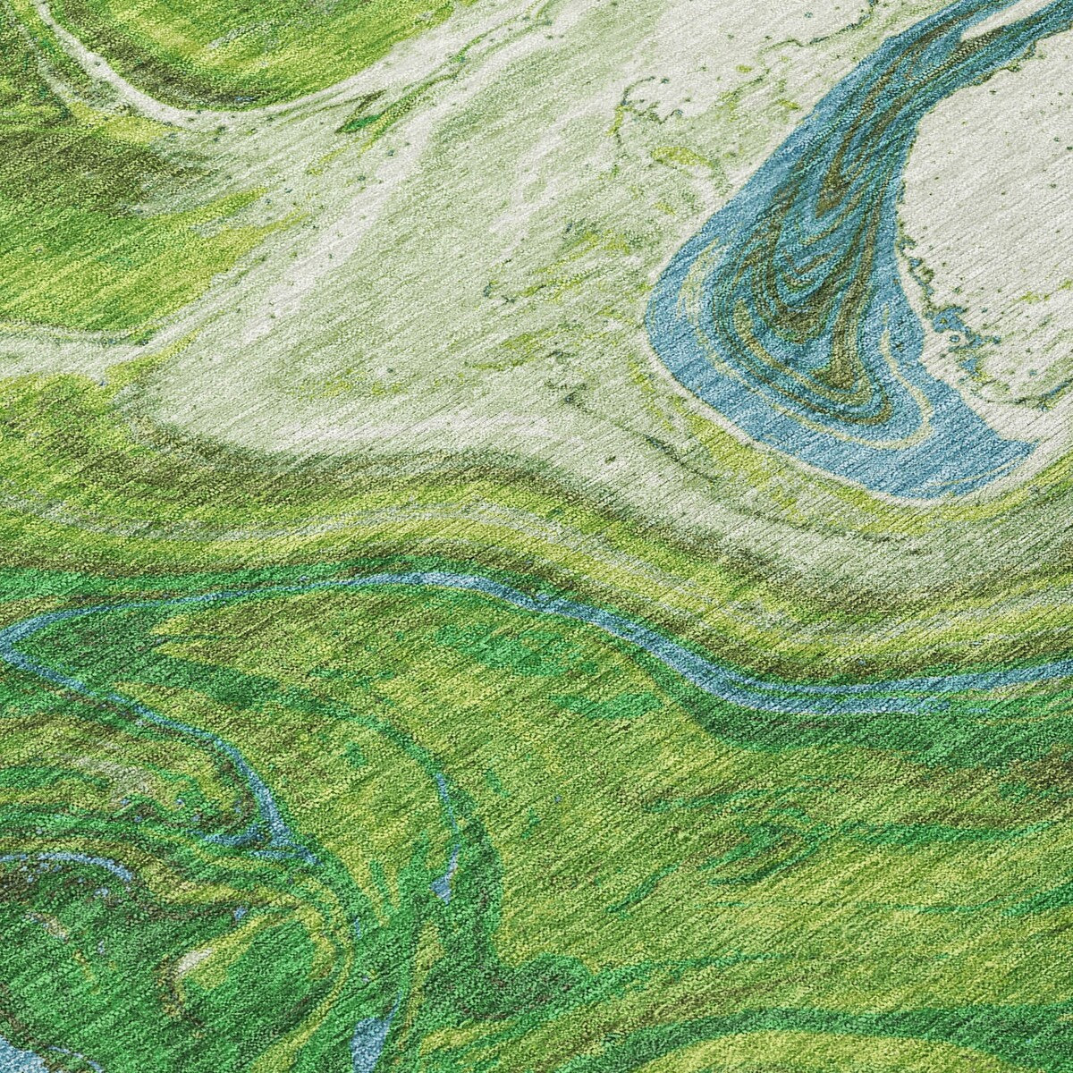 Tapis Chantille abstrait à motifs de coups de pinceau, lavable en machine, pour intérieur et extérieur