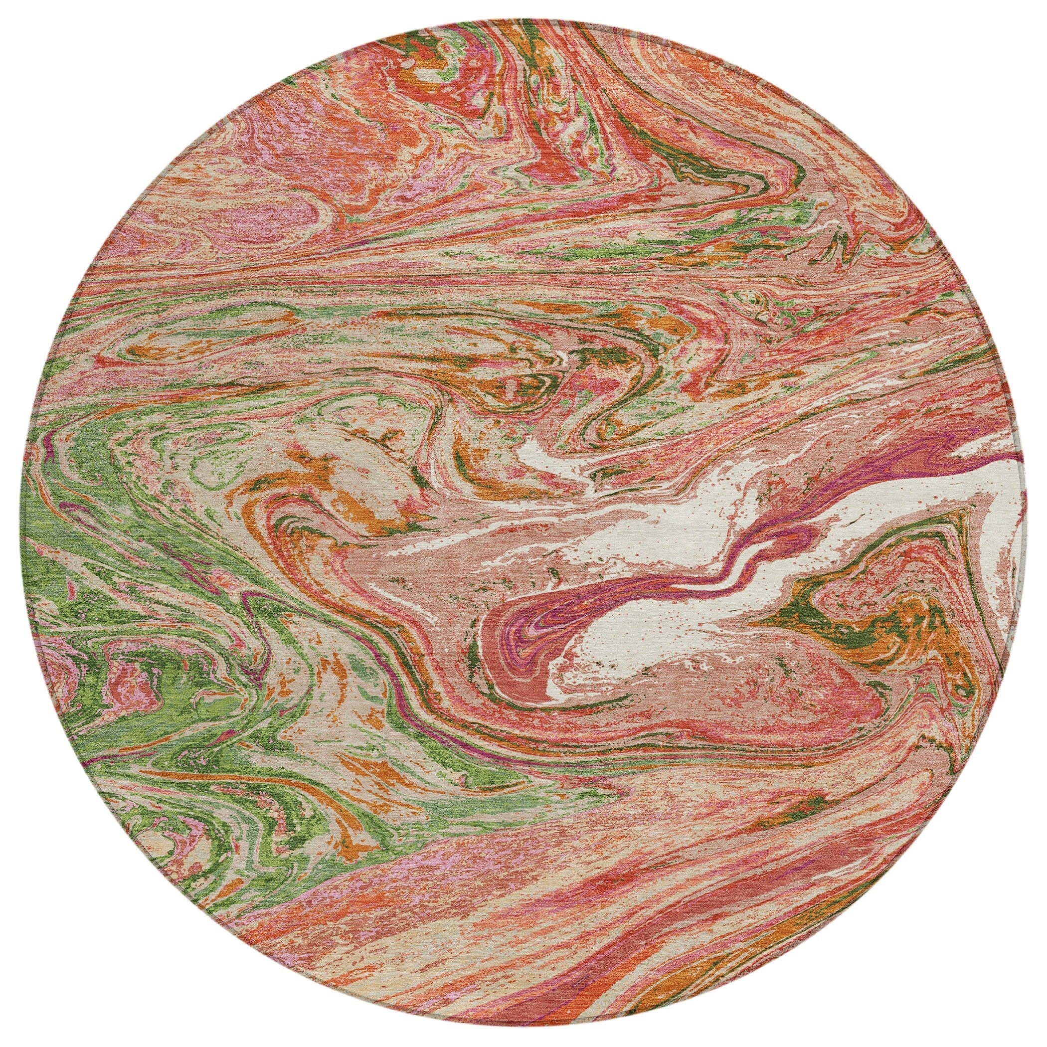 Tapis Chantille abstrait à motifs de coups de pinceau, lavable en machine, pour intérieur et extérieur