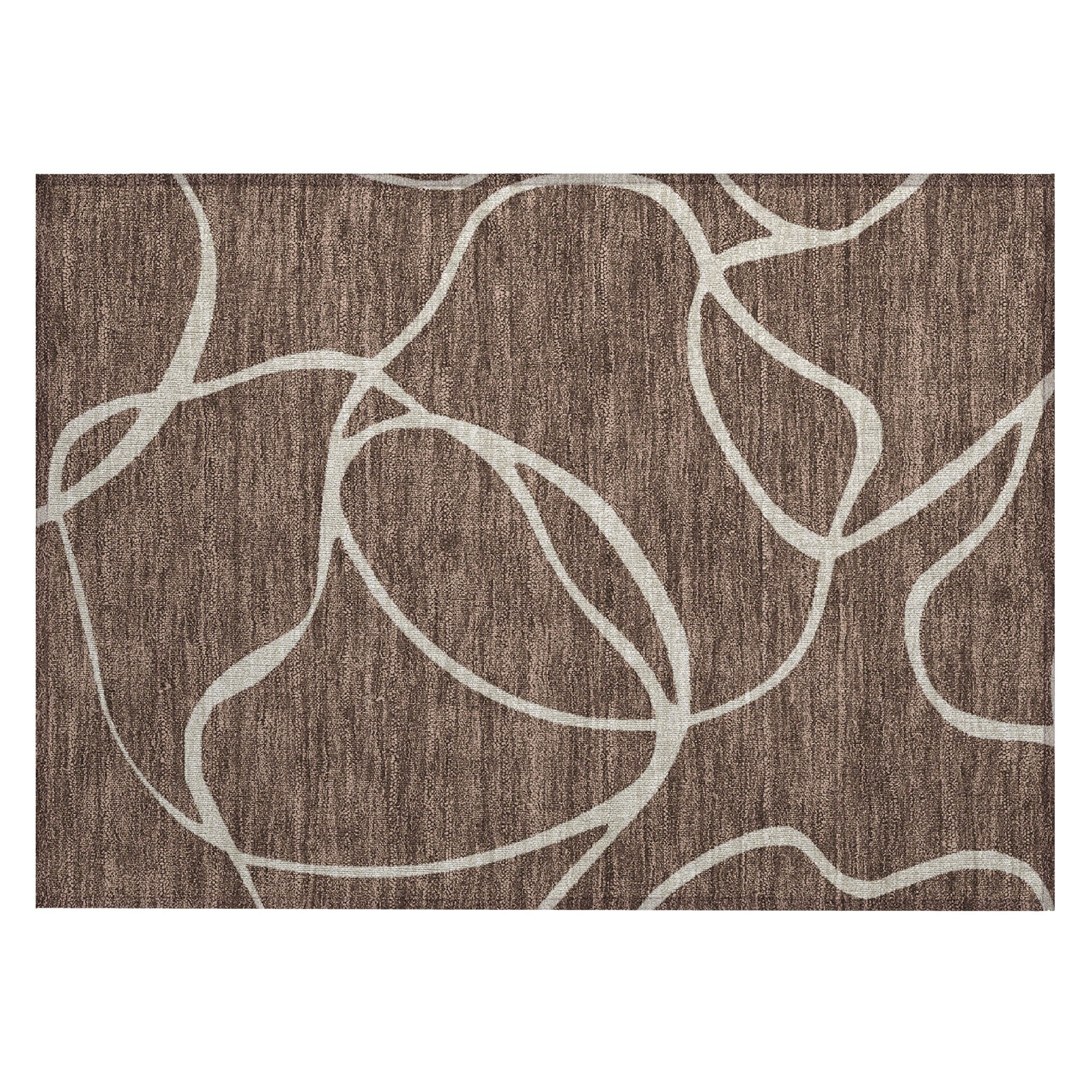Tapis Chantille moderne abstrait lavable en machine pour intérieur/extérieur
