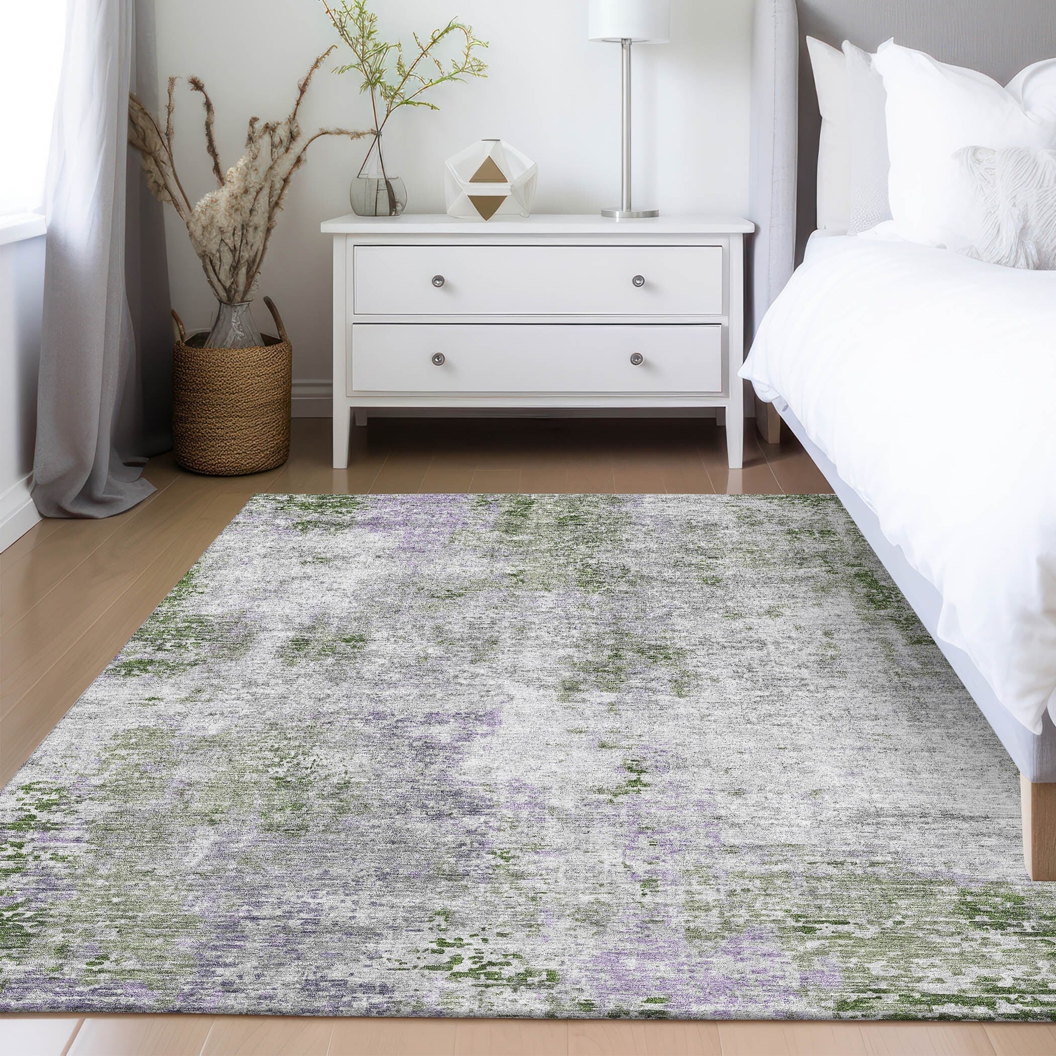 Tapis moderne abstrait Chantille lavable en machine pour intérieur/extérieur