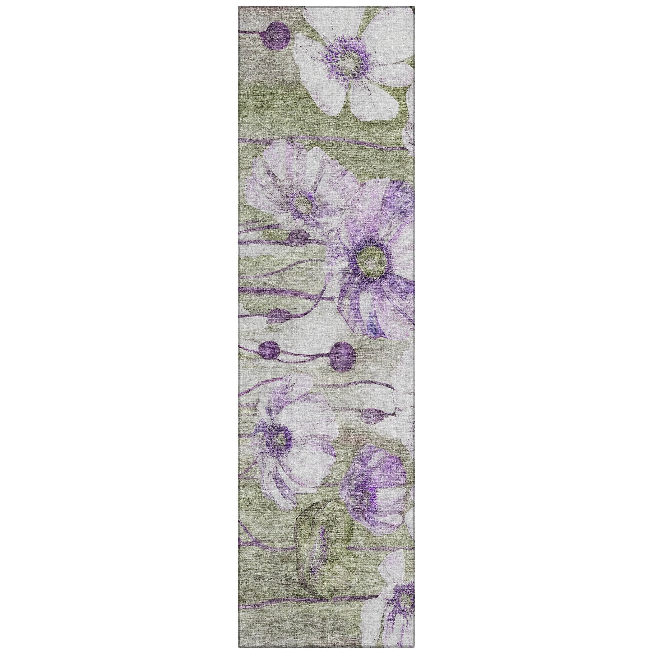 Tapis floral moderne Chantille lavable en machine pour intérieur/extérieur