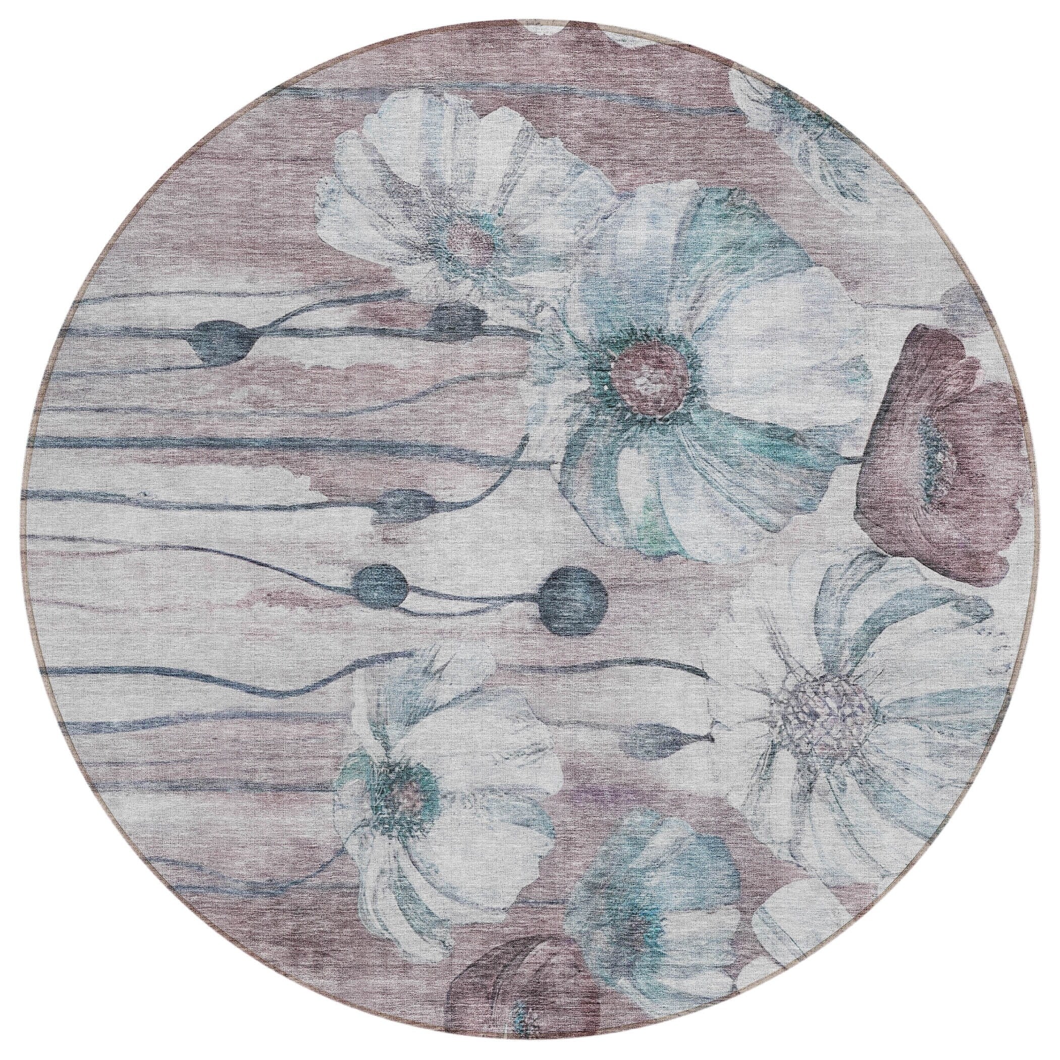 Tapis floral moderne Chantille lavable en machine pour intérieur/extérieur
