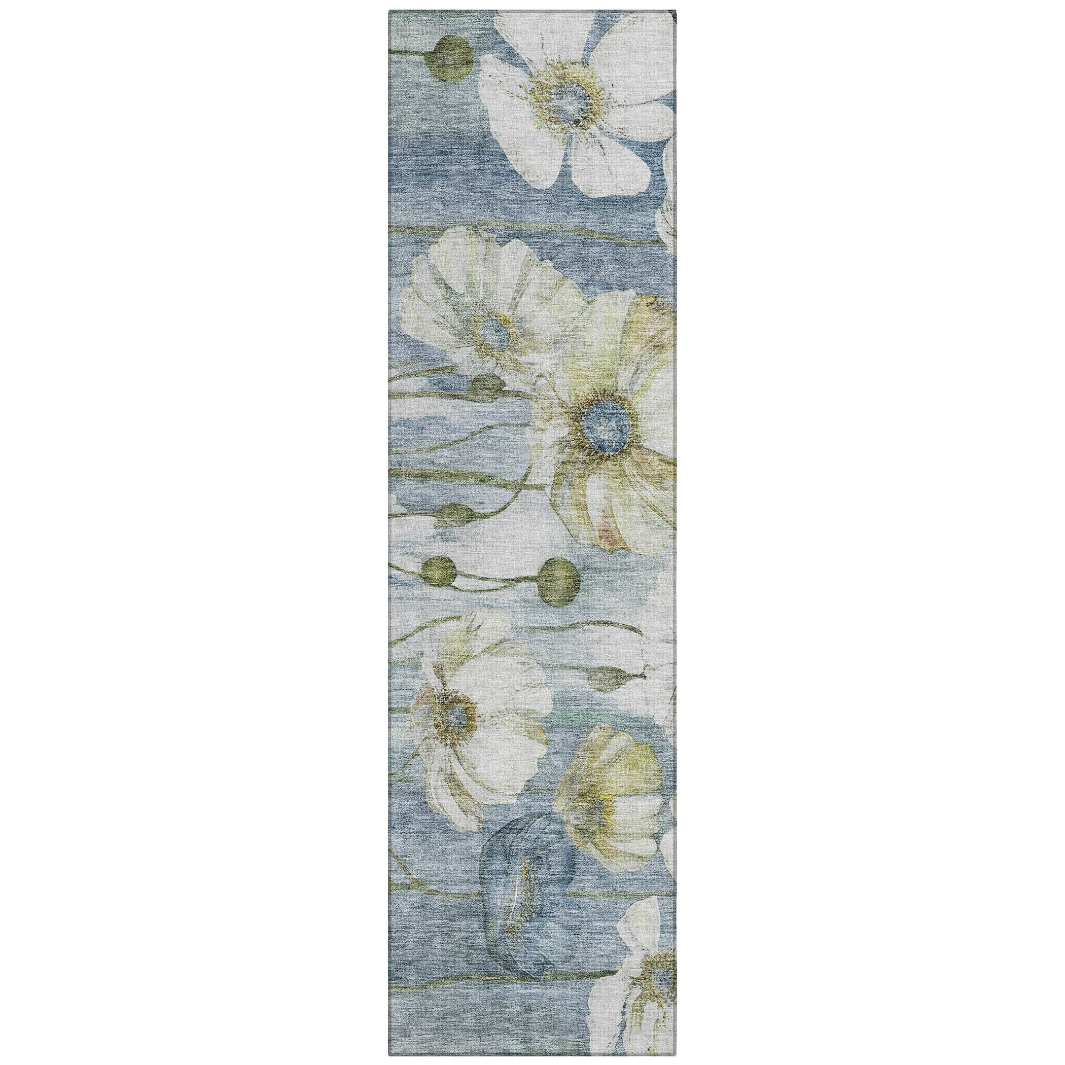 Tapis floral moderne Chantille lavable en machine pour intérieur/extérieur