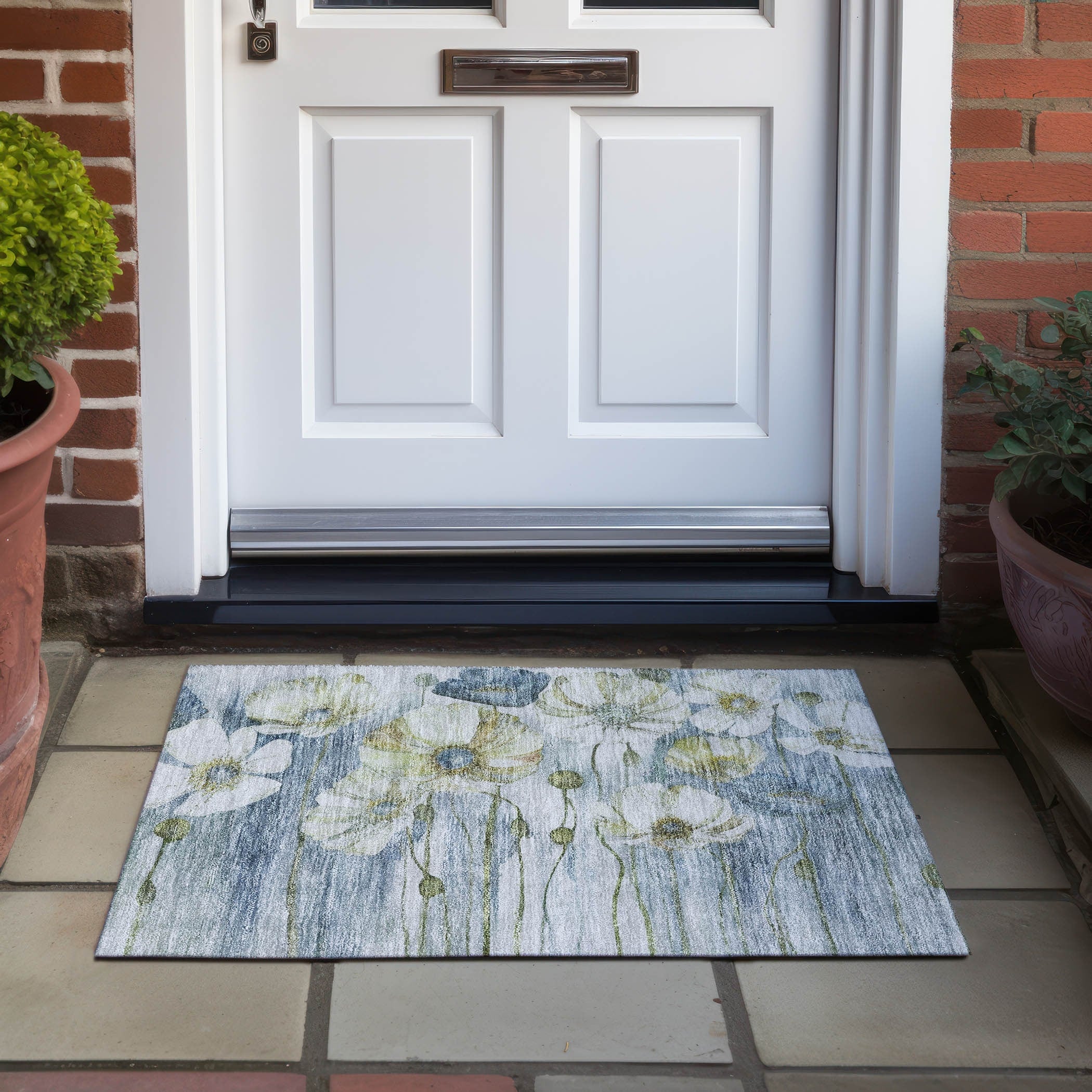 Tapis floral moderne Chantille lavable en machine pour intérieur/extérieur