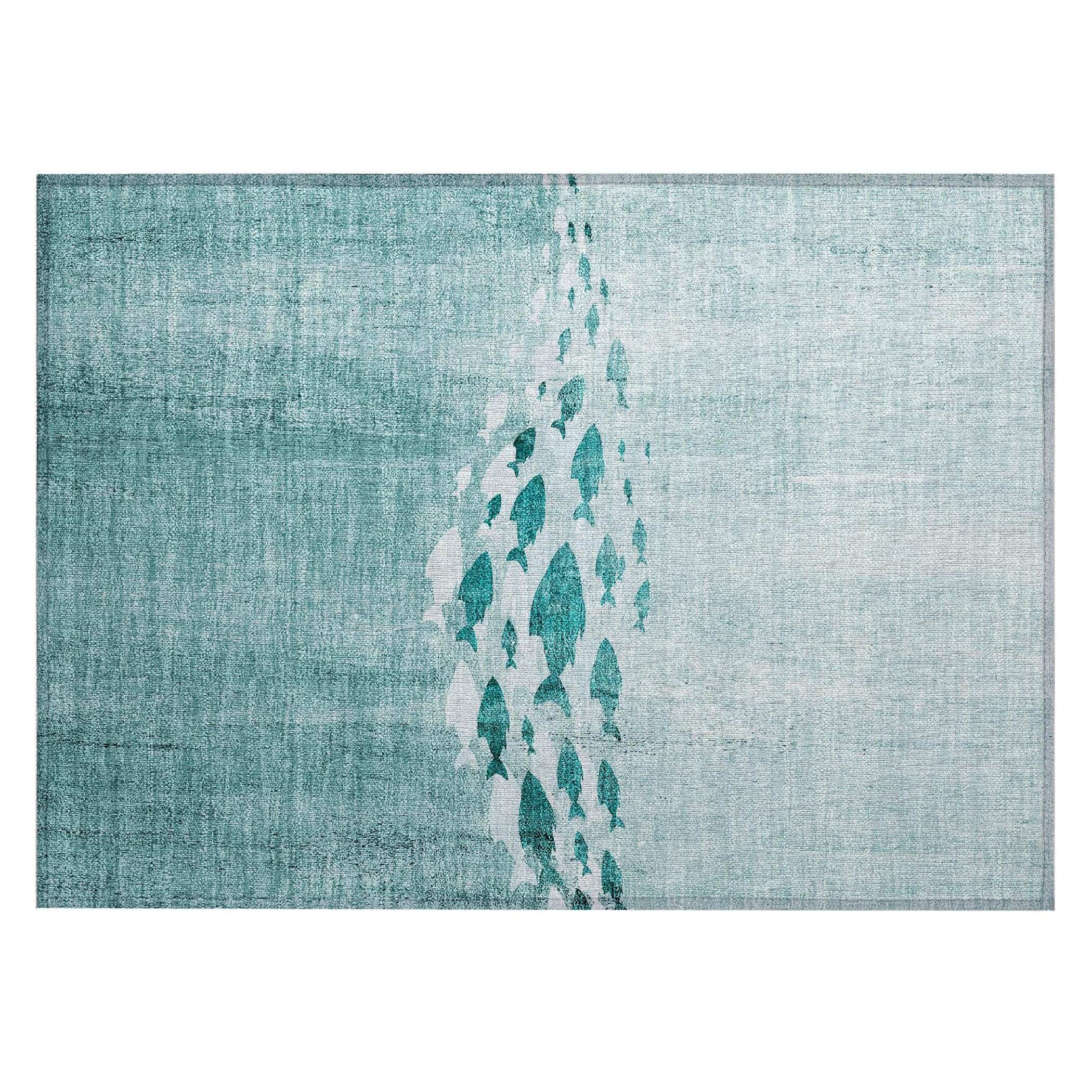 Tapis Chantille moderne Sea Life lavable en machine pour intérieur/extérieur