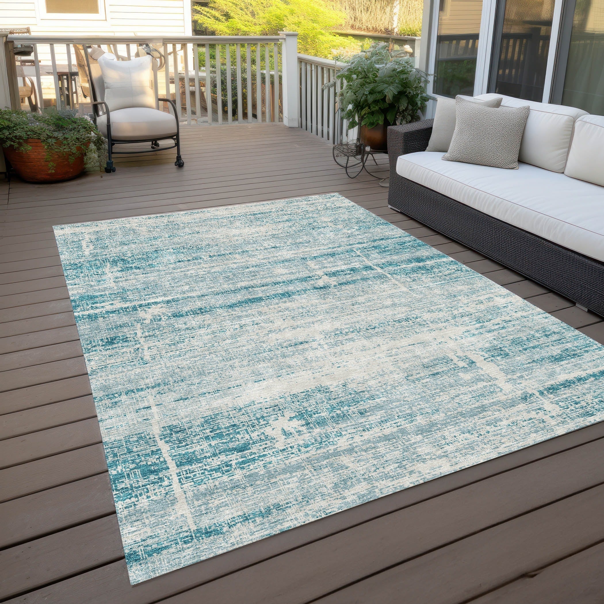 Tapis Chantille Ombre uni lavable en machine pour intérieur/extérieur