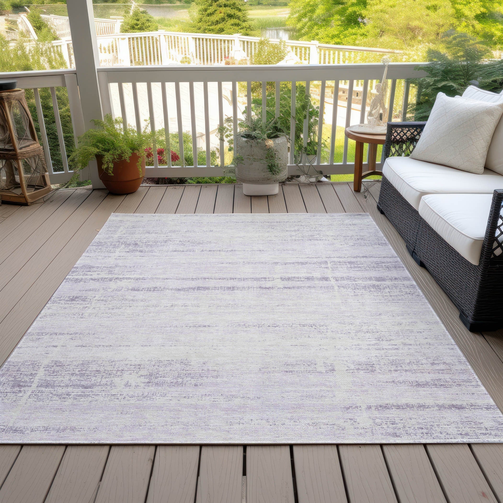 Tapis Chantille Ombre uni lavable en machine pour intérieur/extérieur