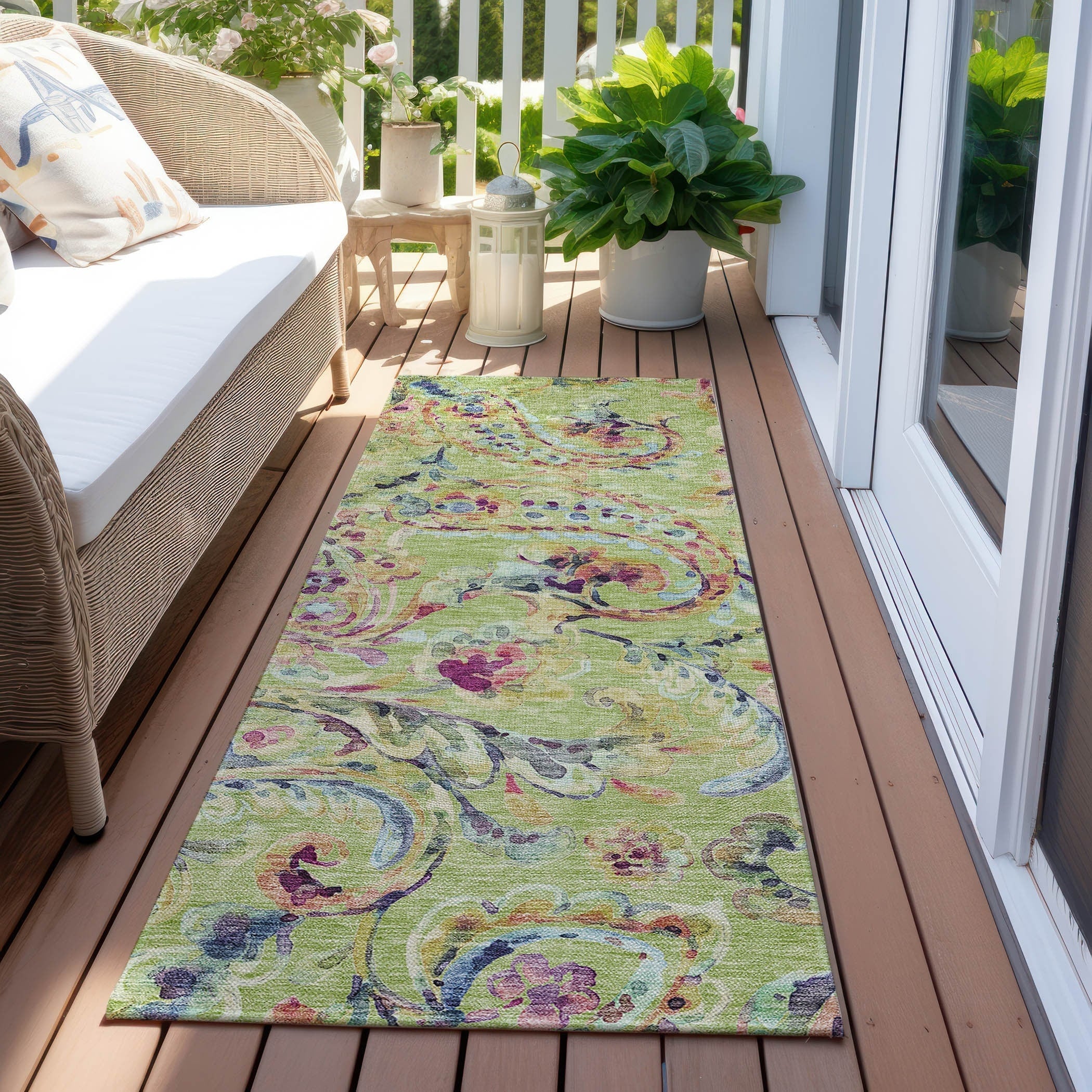 Tapis traditionnel Chantille lavable en machine pour intérieur/extérieur