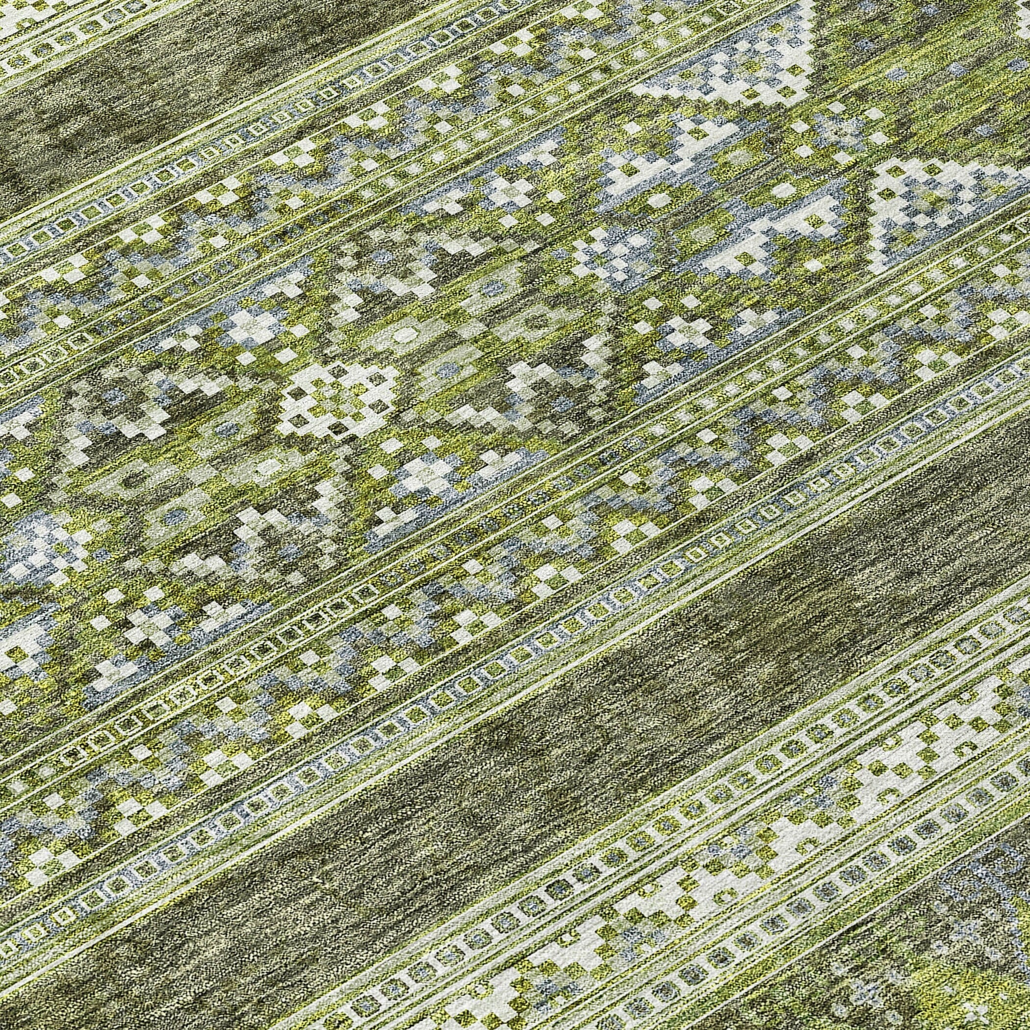 Tapis Chantille Tribal Boho lavable en machine pour intérieur/extérieur