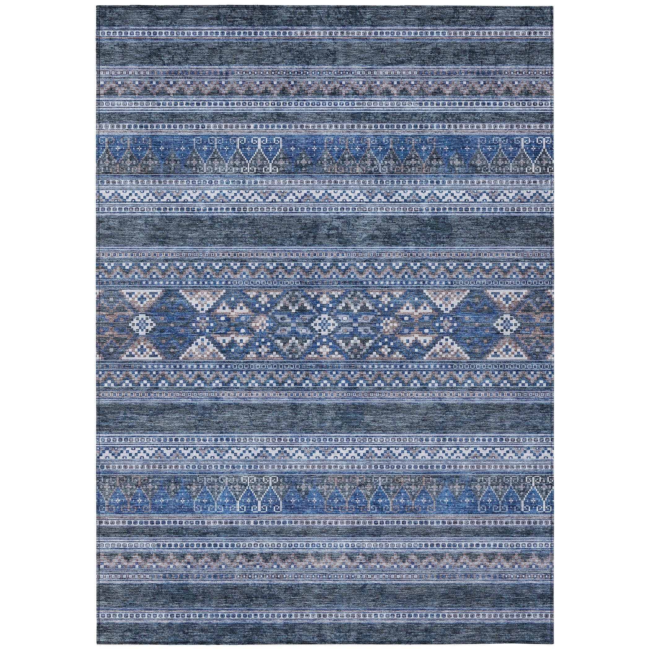 Tapis Chantille Tribal Boho lavable en machine pour intérieur/extérieur