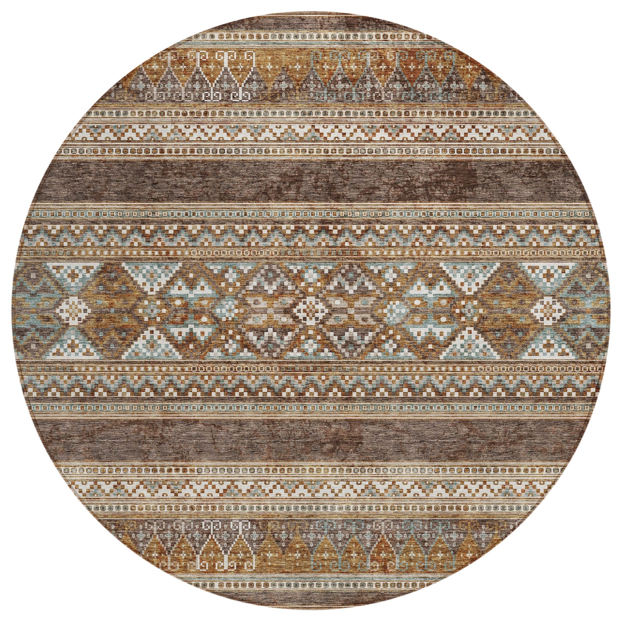 Tapis Chantille Tribal Boho lavable en machine pour intérieur/extérieur