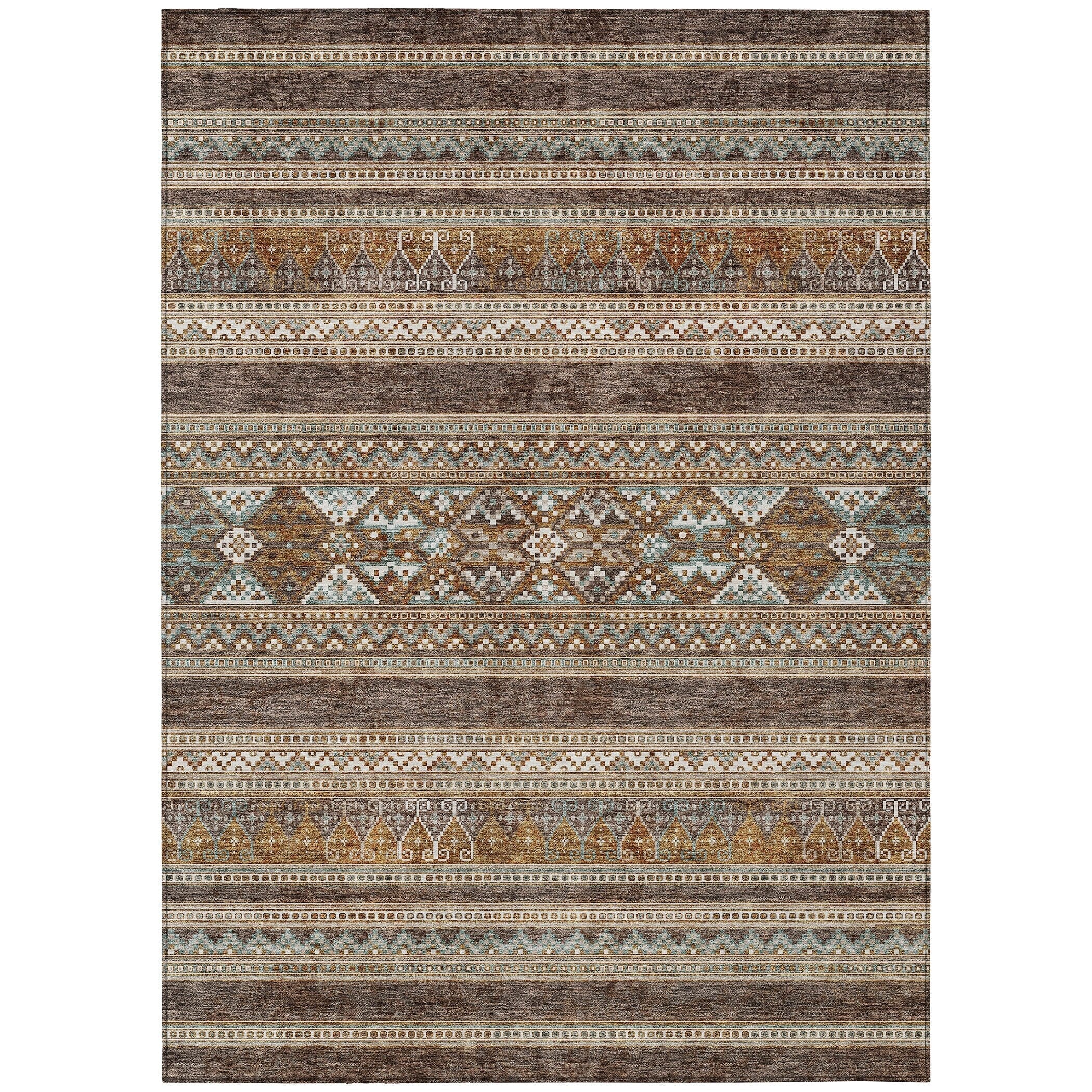 Tapis Chantille Tribal Boho lavable en machine pour intérieur/extérieur