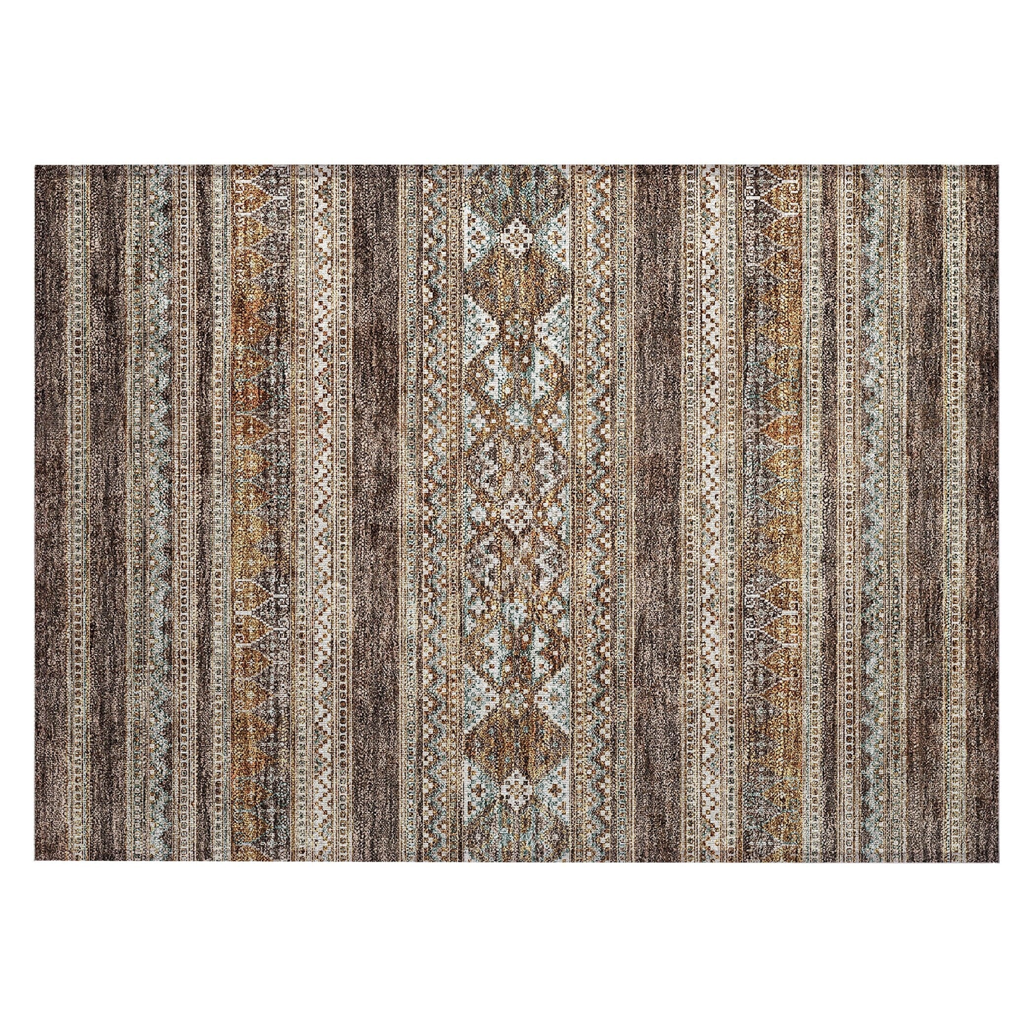 Tapis Chantille Tribal Boho lavable en machine pour intérieur/extérieur