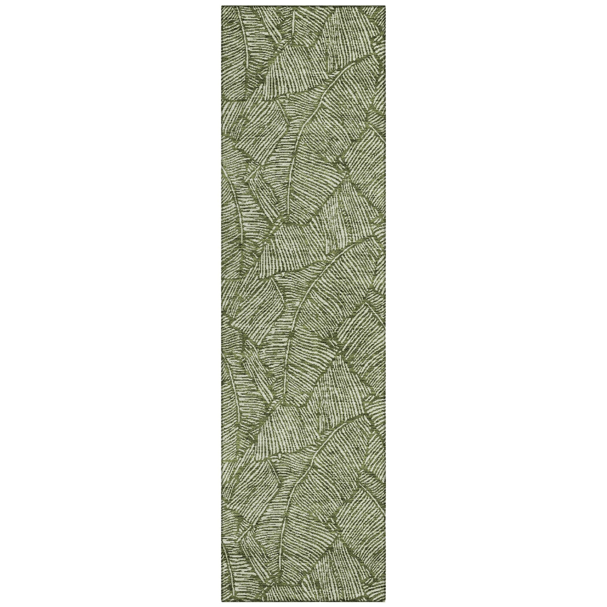 Tapis Chantille Tropical Palm lavable en machine pour intérieur/extérieur