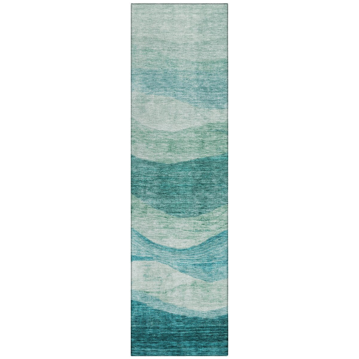 Tapis Chantille contemporain à vagues lavable en machine pour intérieur/extérieur