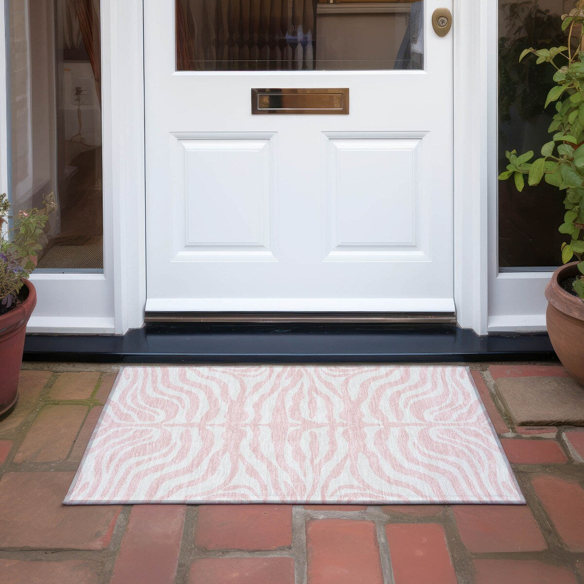 Tapis Chantille moderne à imprimé animal, lavable en machine, pour intérieur et extérieur