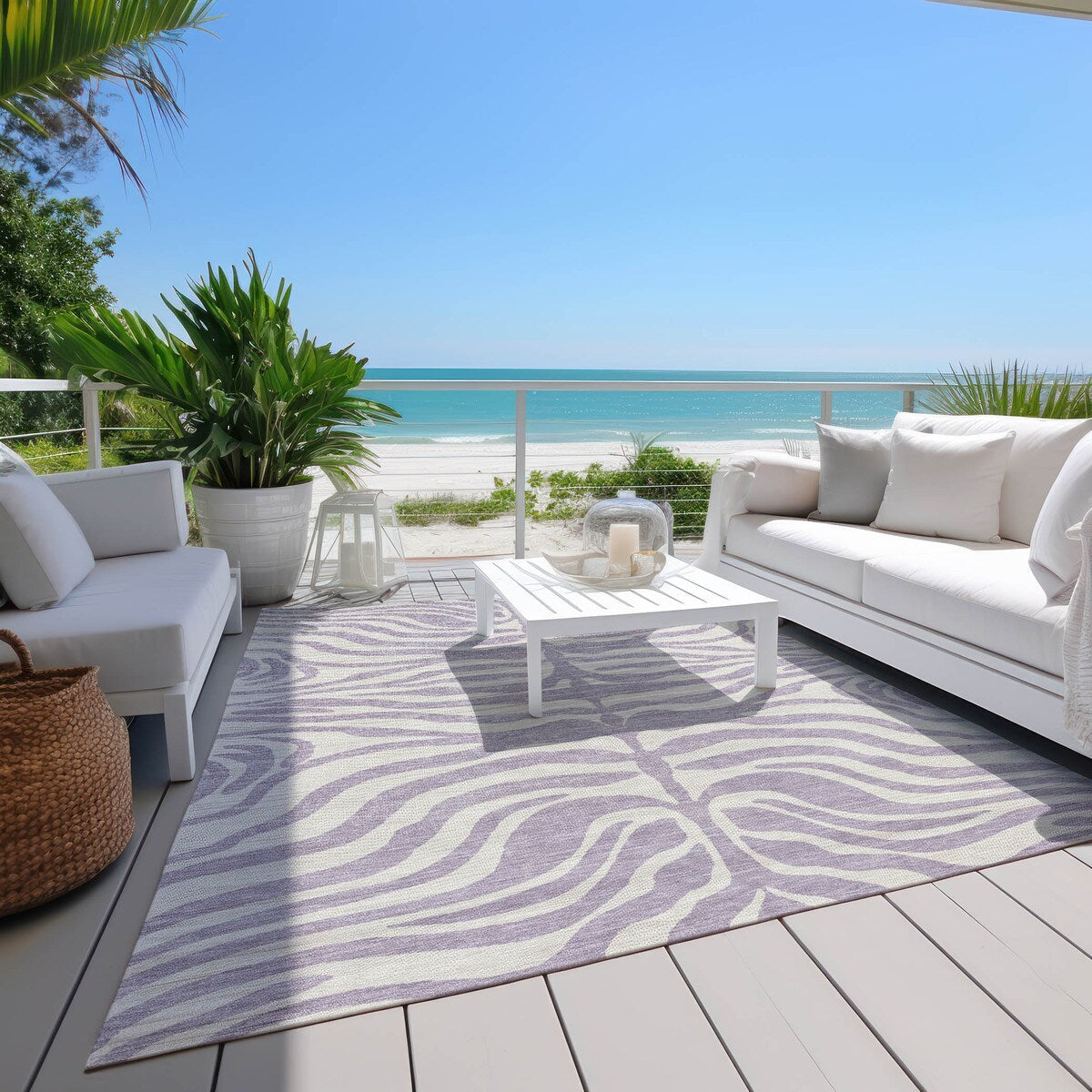 Tapis Chantille moderne à imprimé animal, lavable en machine, pour intérieur et extérieur