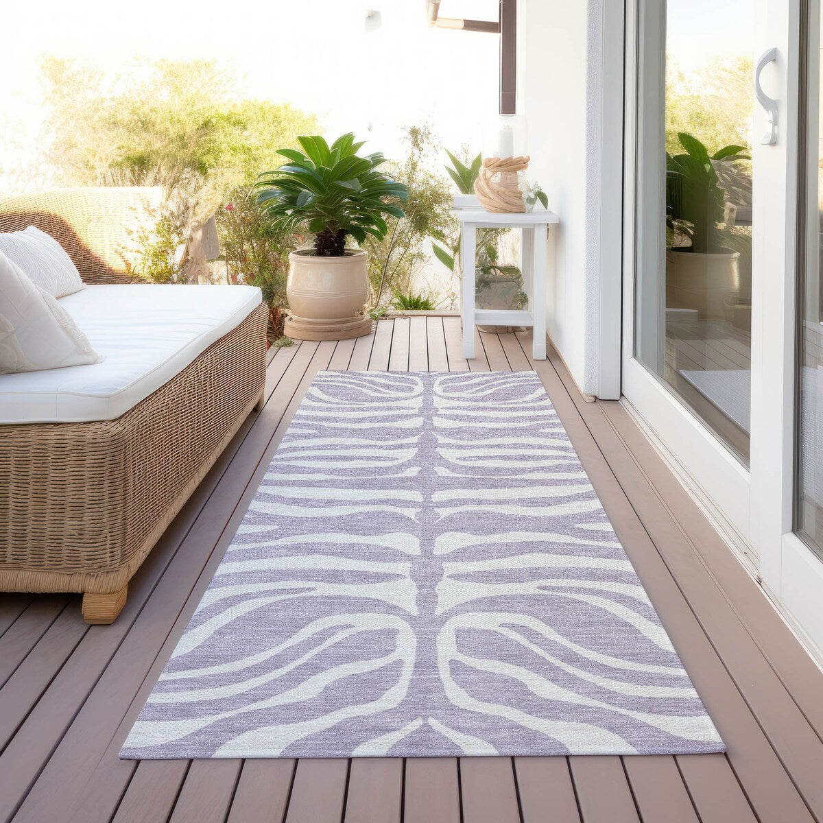 Tapis Chantille moderne à imprimé animal, lavable en machine, pour intérieur et extérieur
