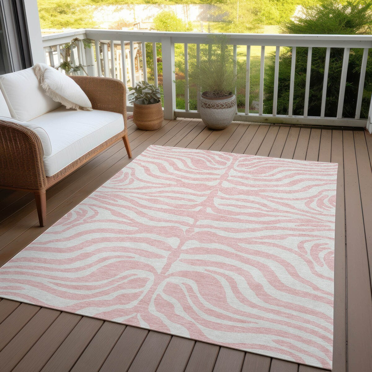 Tapis Chantille moderne à imprimé animal, lavable en machine, pour intérieur et extérieur