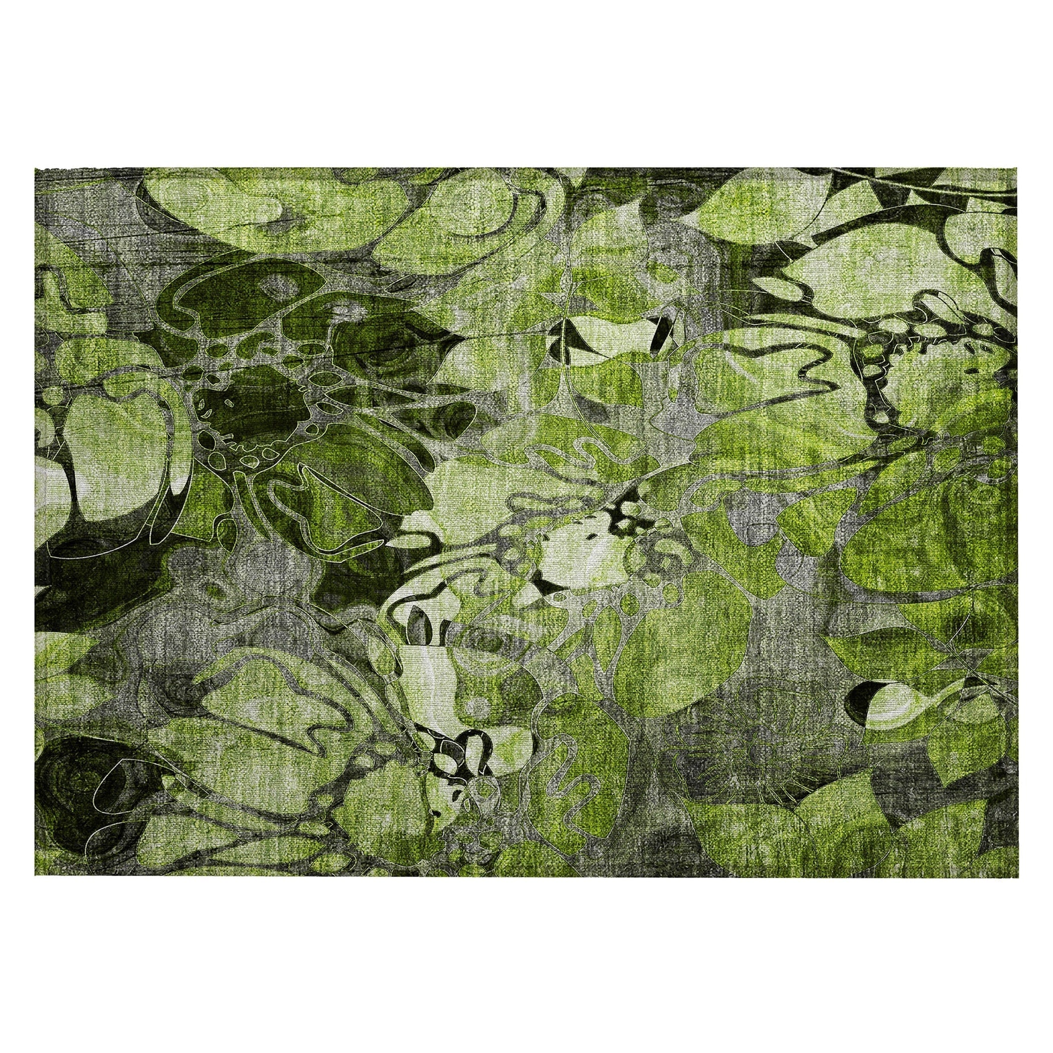 Tapis Chantille floral moderne lavable en machine pour intérieur/extérieur