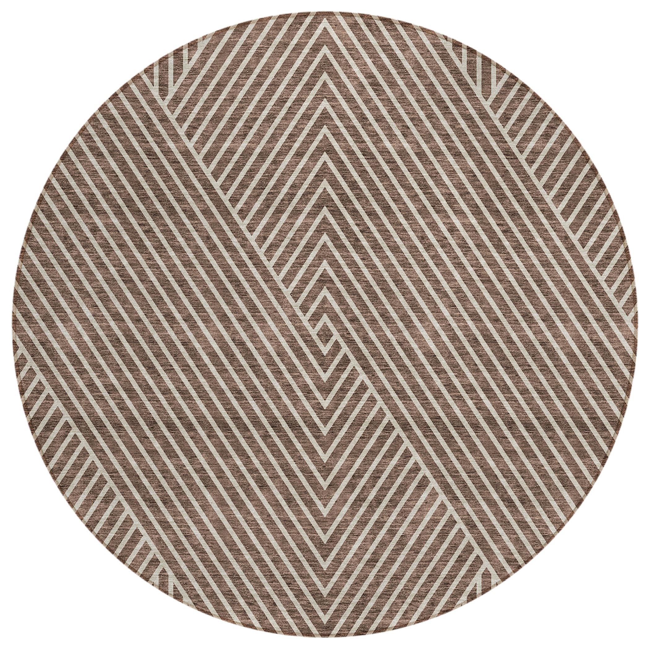 Tapis moderne Geo Chantille lavable en machine pour intérieur/extérieur