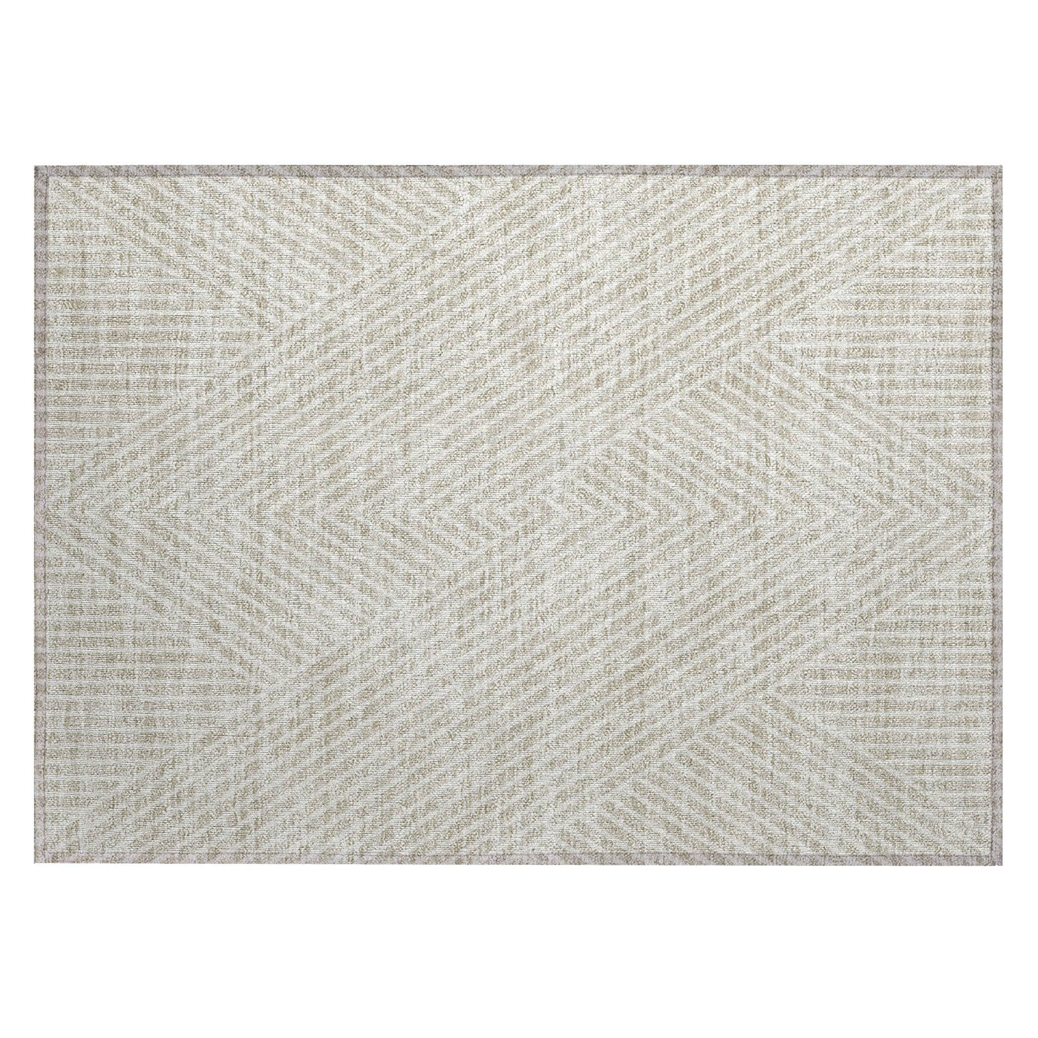 Tapis moderne Geo Chantille lavable en machine pour intérieur/extérieur