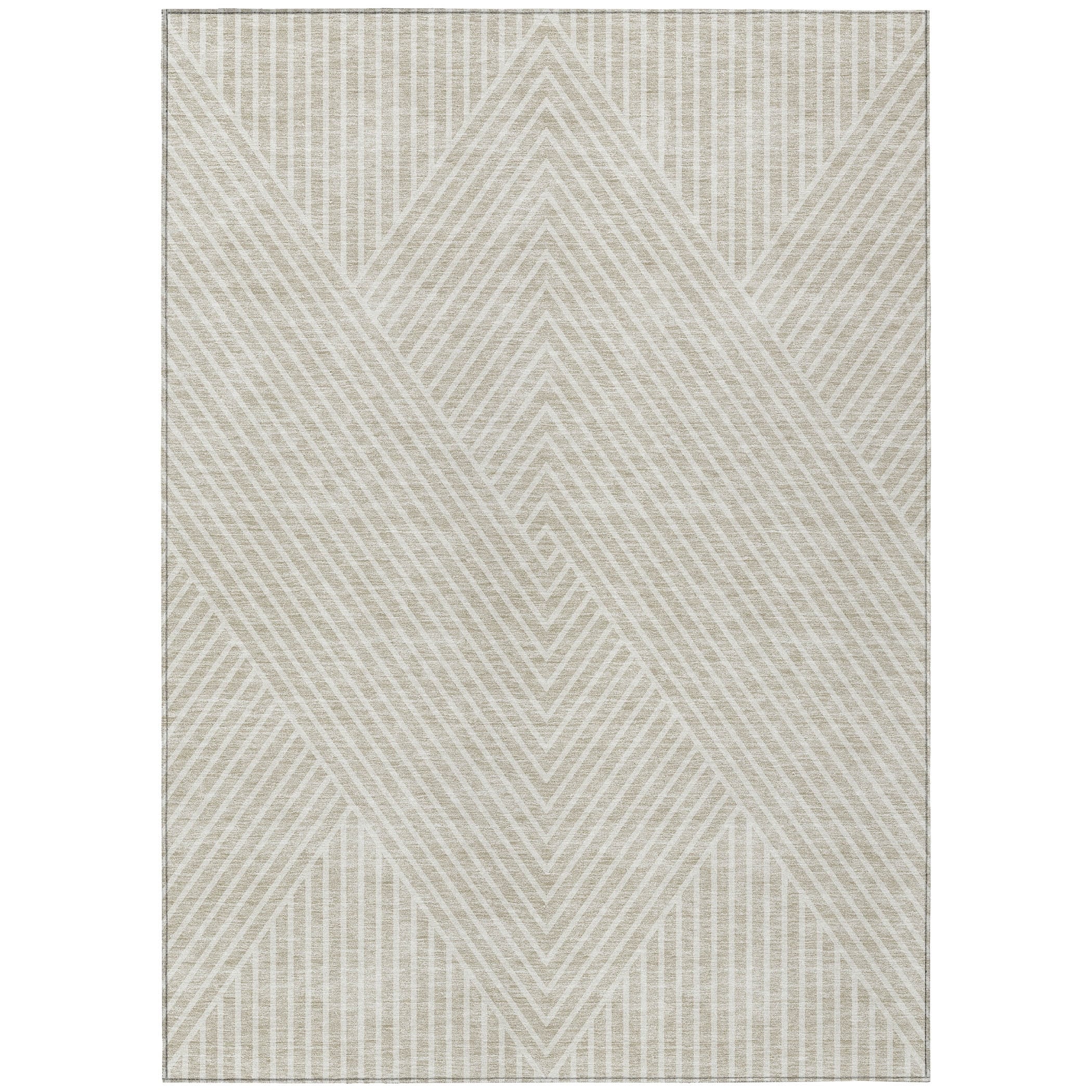 Tapis moderne Geo Chantille lavable en machine pour intérieur/extérieur