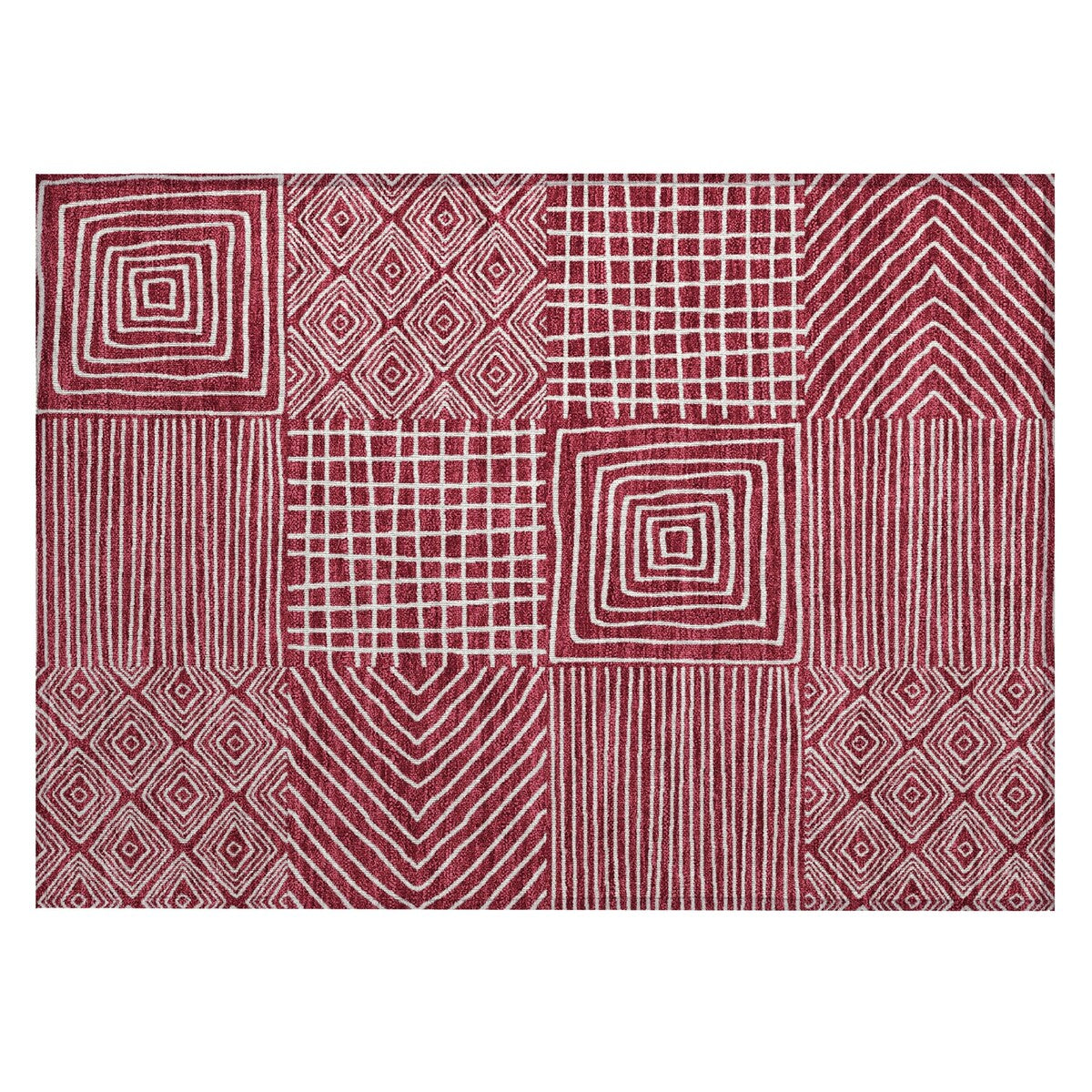 Tapis Chantille moderne en mosaïque lavable en machine pour intérieur/extérieur