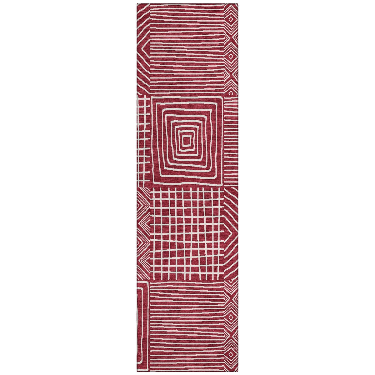 Tapis Chantille moderne en mosaïque lavable en machine pour intérieur/extérieur