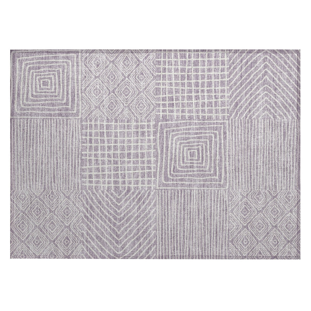 Tapis Chantille moderne en mosaïque lavable en machine pour intérieur/extérieur