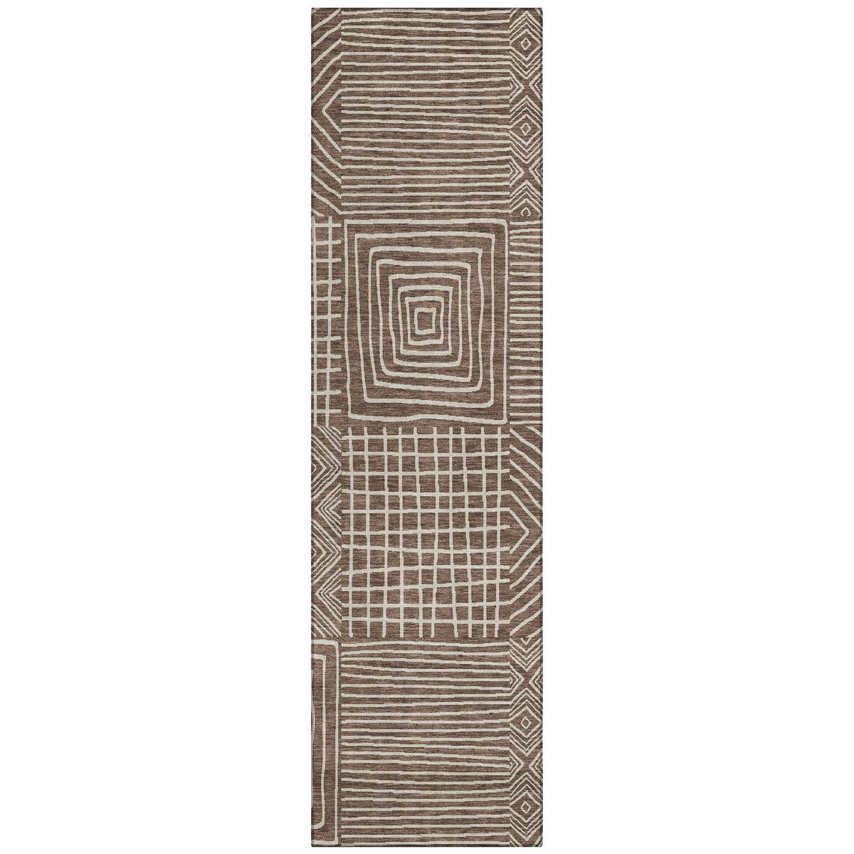 Tapis Chantille moderne en mosaïque lavable en machine pour intérieur/extérieur