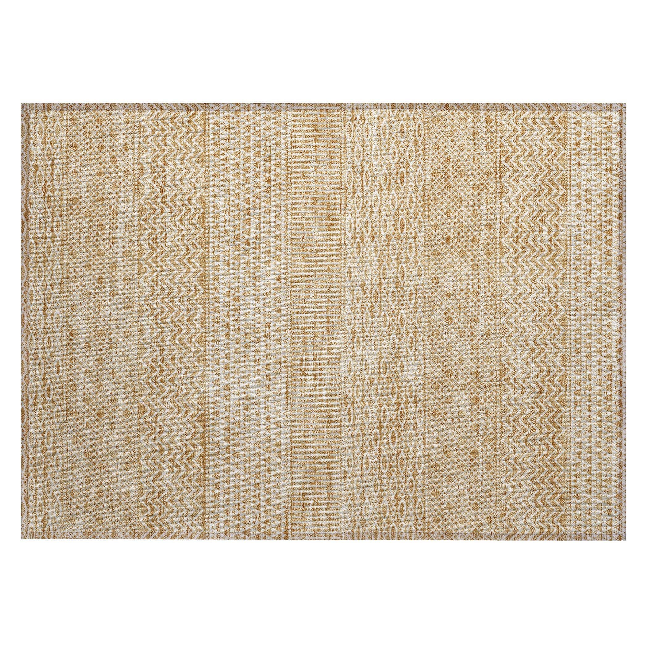 Tapis Chantille moderne à rayures lavable en machine pour intérieur/extérieur