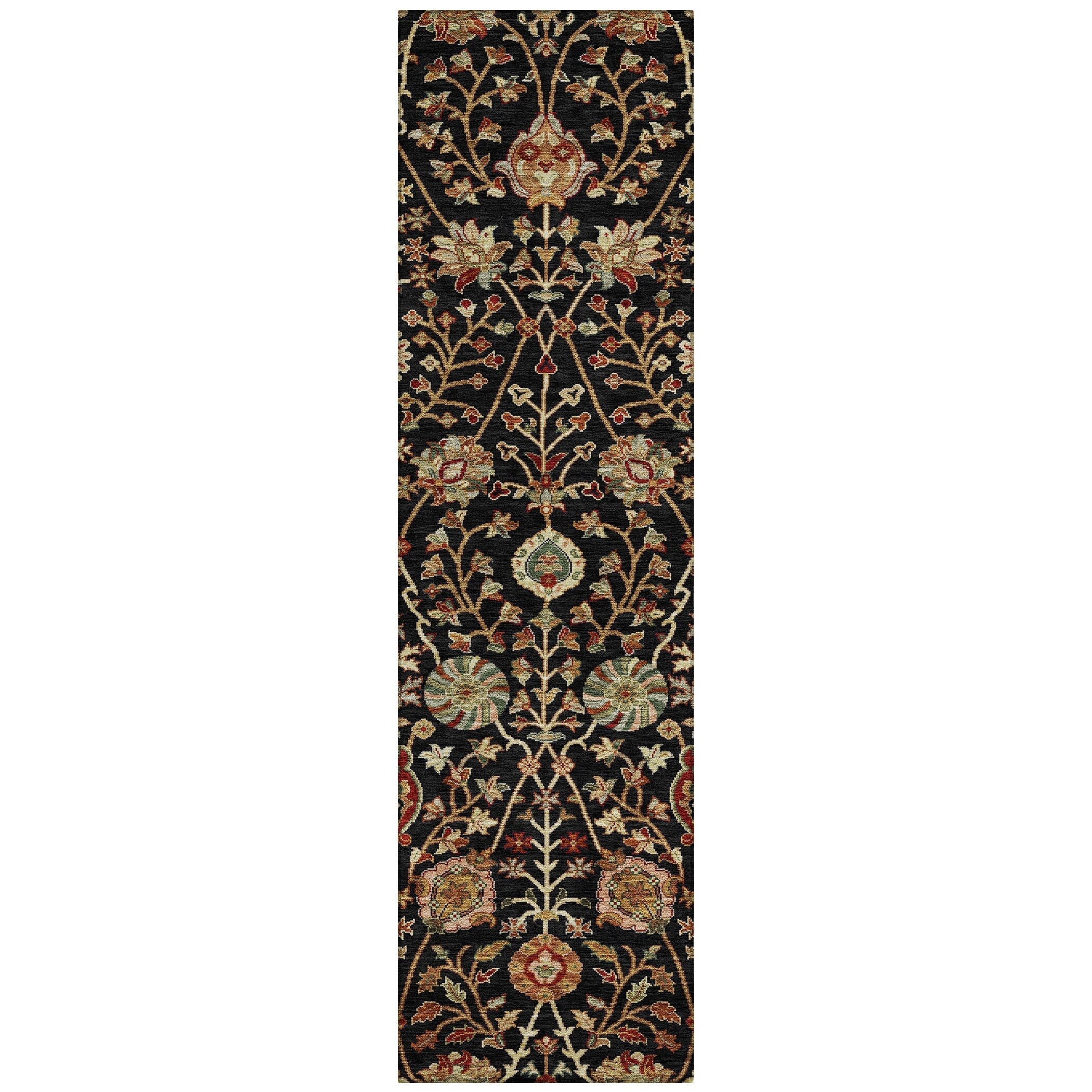 Tapis traditionnel Kashan Chantille lavable en machine pour intérieur/extérieur