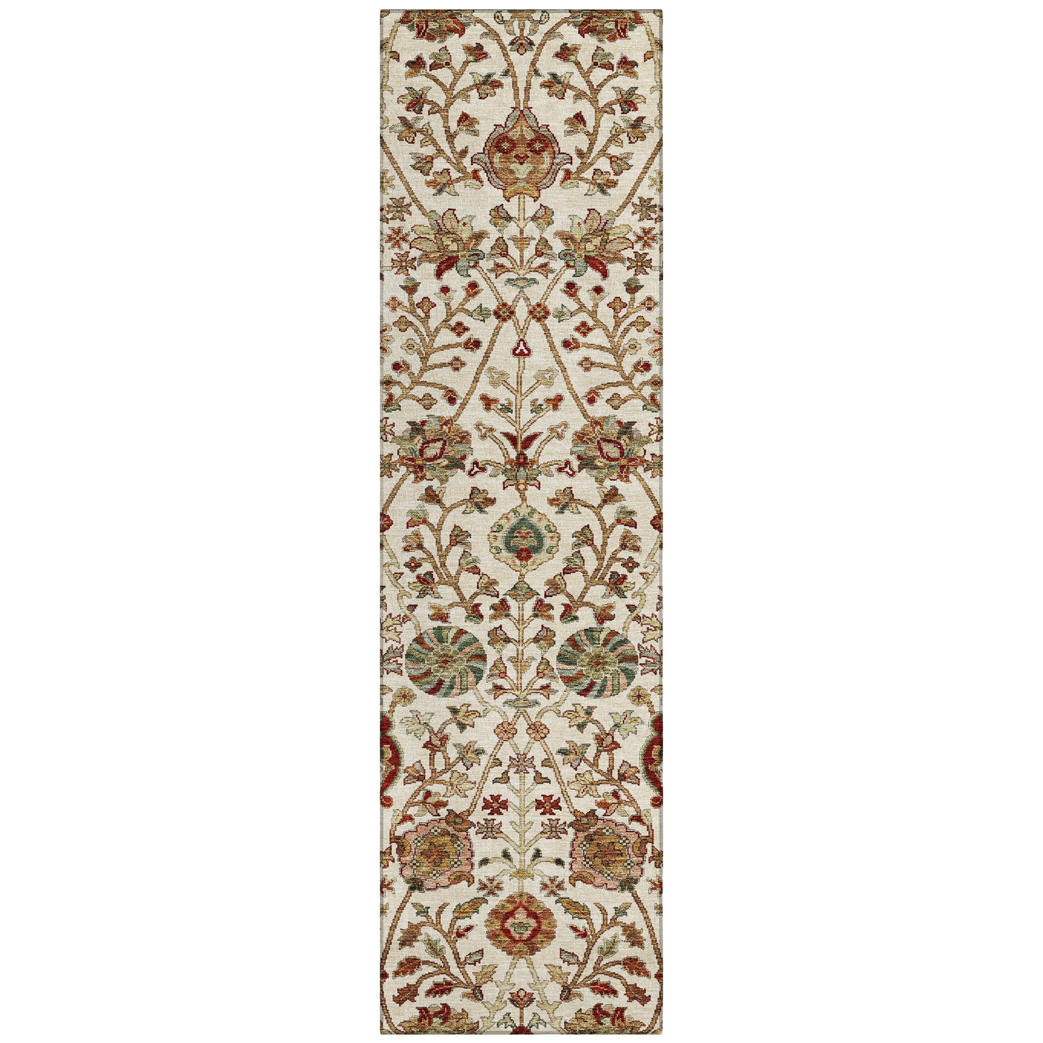 Tapis traditionnel Kashan Chantille lavable en machine pour intérieur/extérieur
