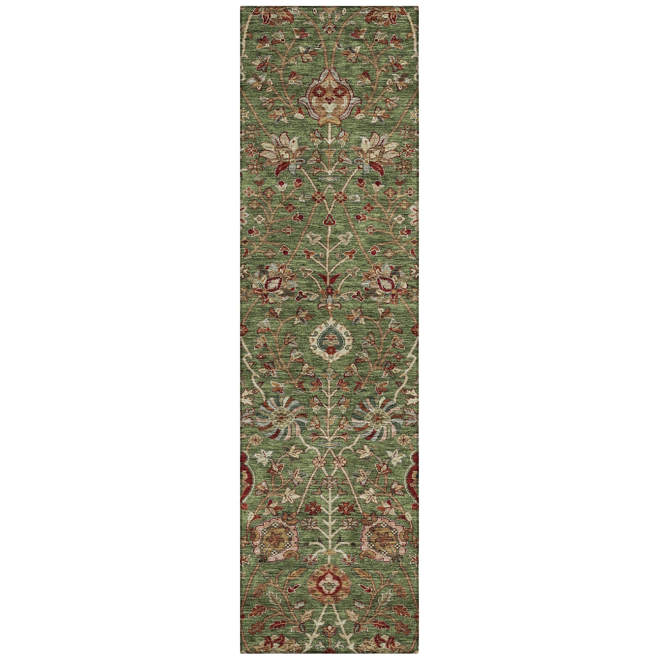 Tapis traditionnel Kashan Chantille lavable en machine pour intérieur/extérieur