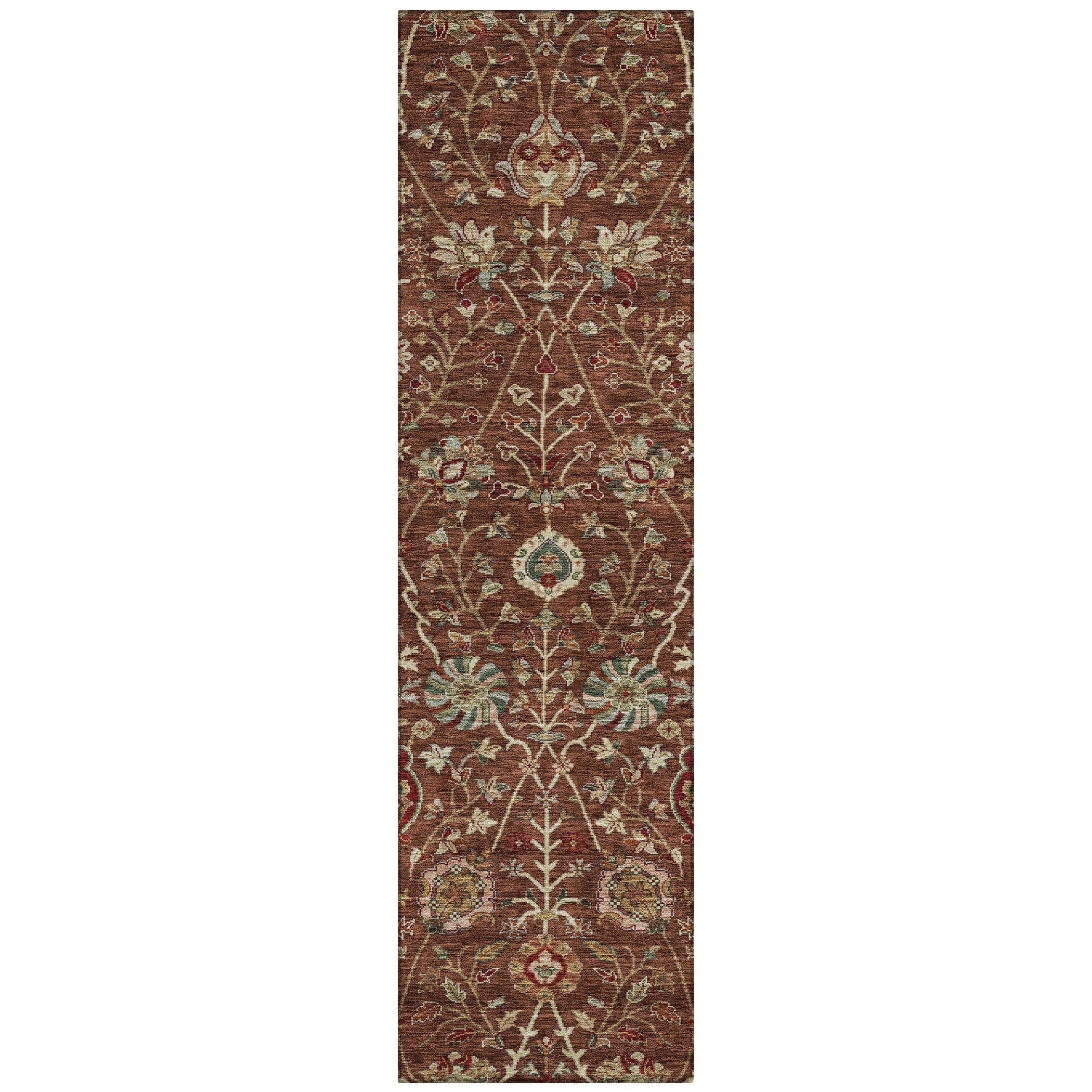 Tapis traditionnel Kashan Chantille lavable en machine pour intérieur/extérieur