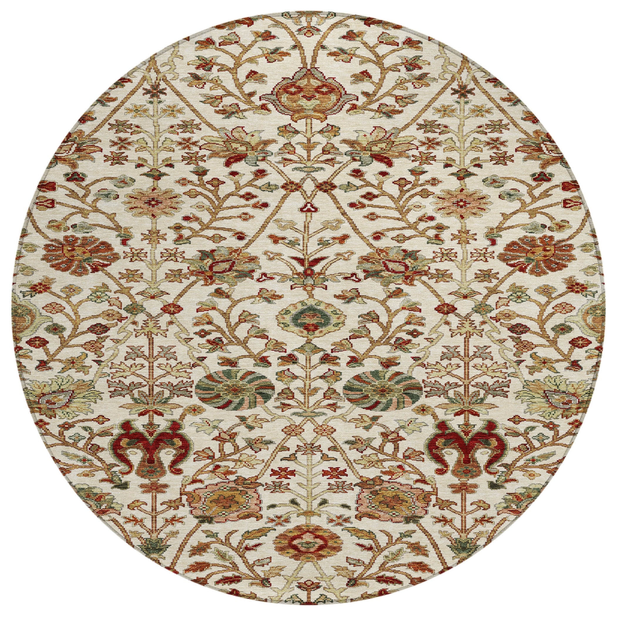 Tapis traditionnel Kashan Chantille lavable en machine pour intérieur/extérieur