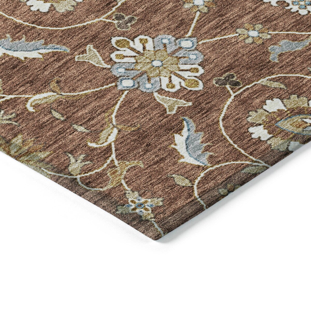 Tapis traditionnel Kashan Chantille lavable en machine pour intérieur/extérieur