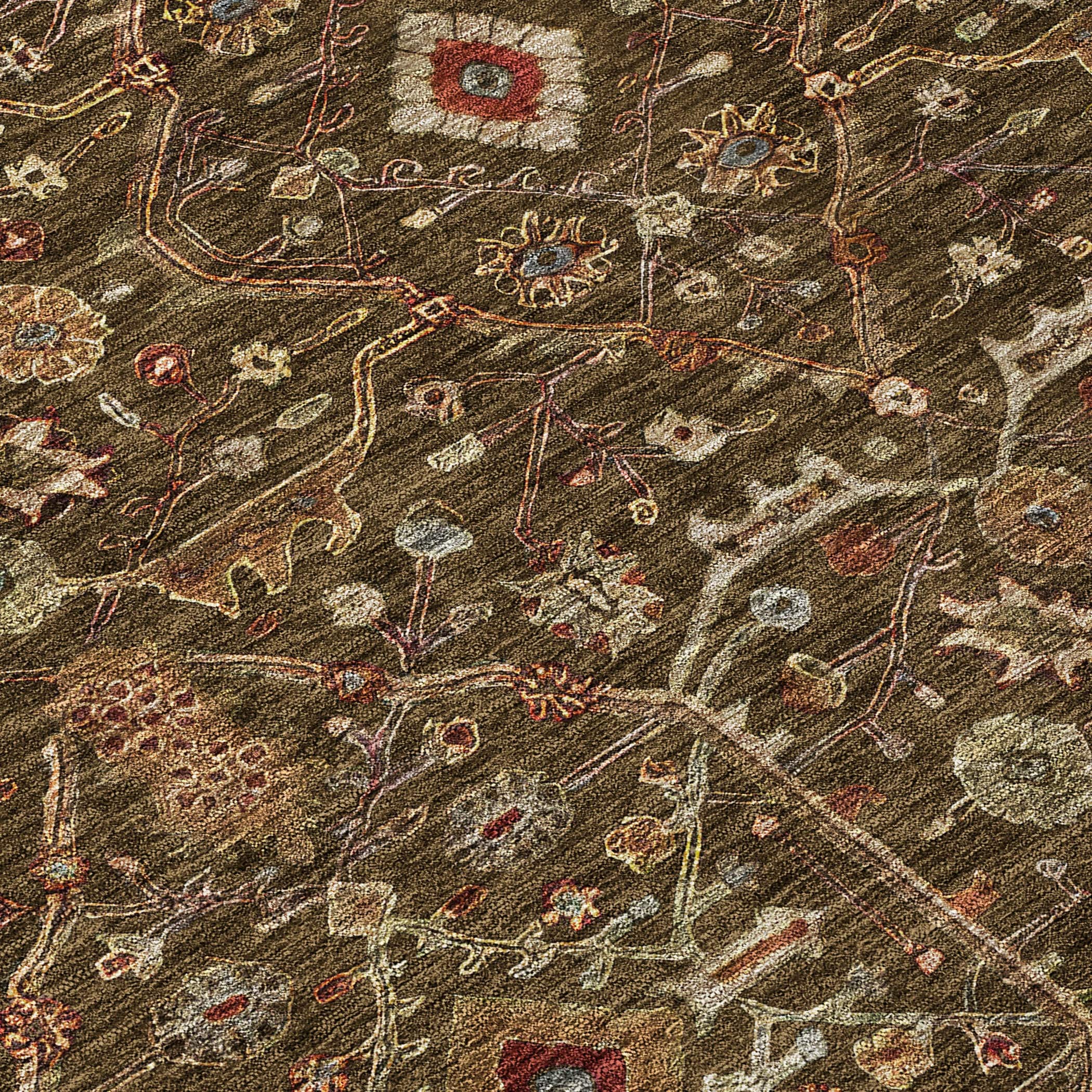 Tapis persan traditionnel Chantille lavable en machine pour intérieur/extérieur