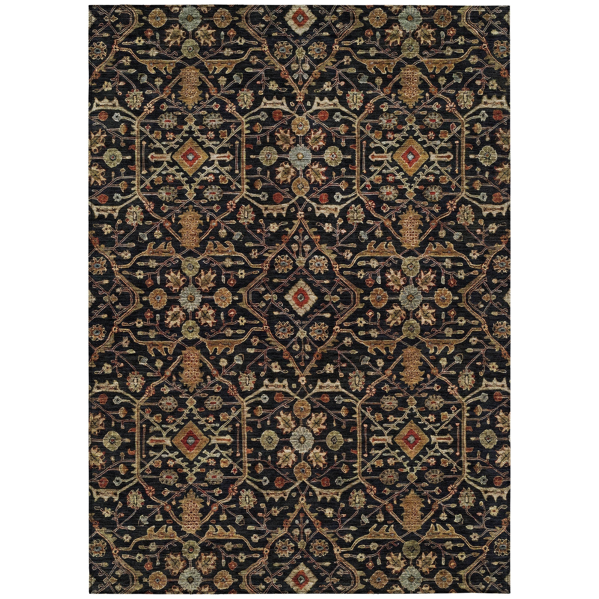 Tapis persan traditionnel Chantille lavable en machine pour intérieur/extérieur