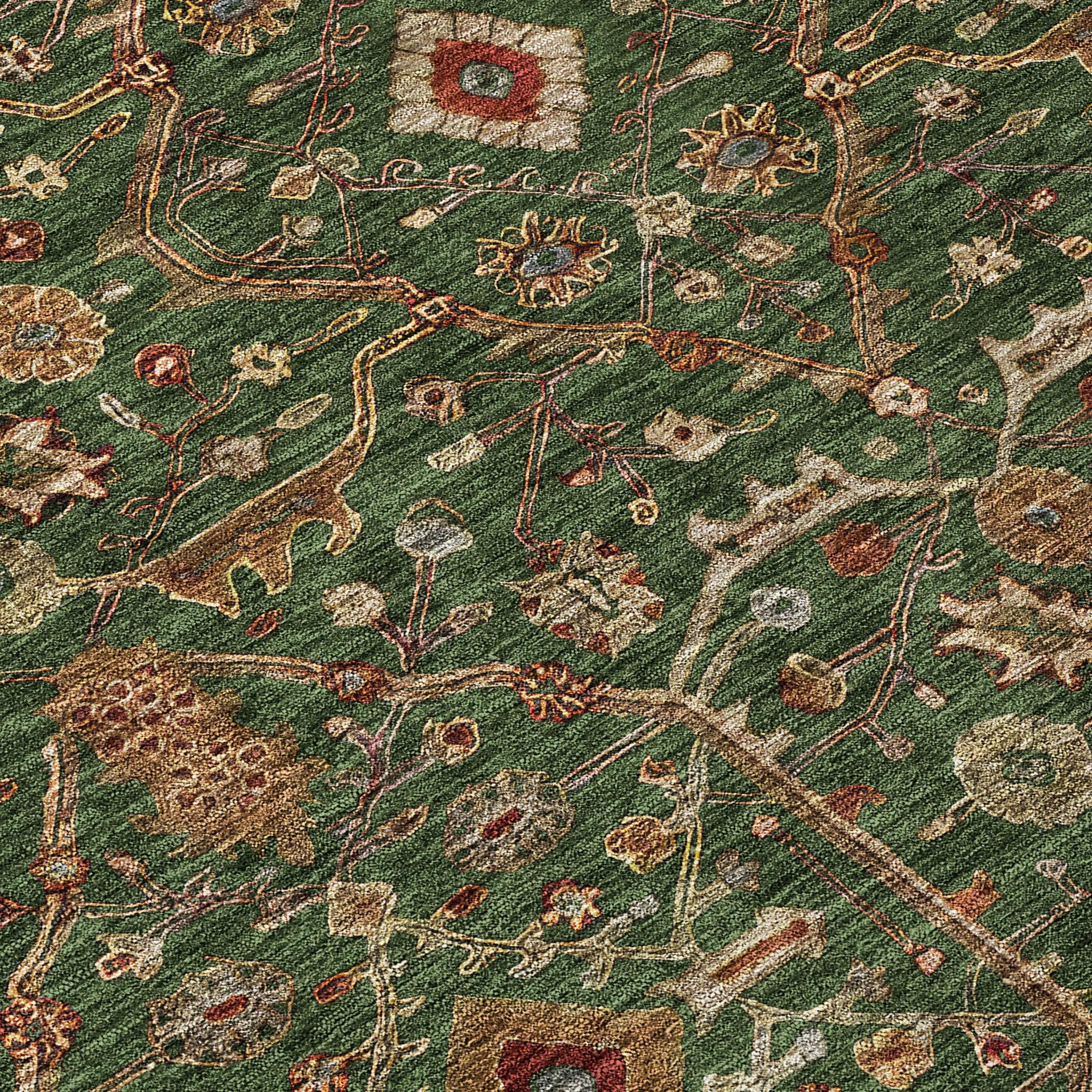 Tapis persan traditionnel Chantille lavable en machine pour intérieur/extérieur