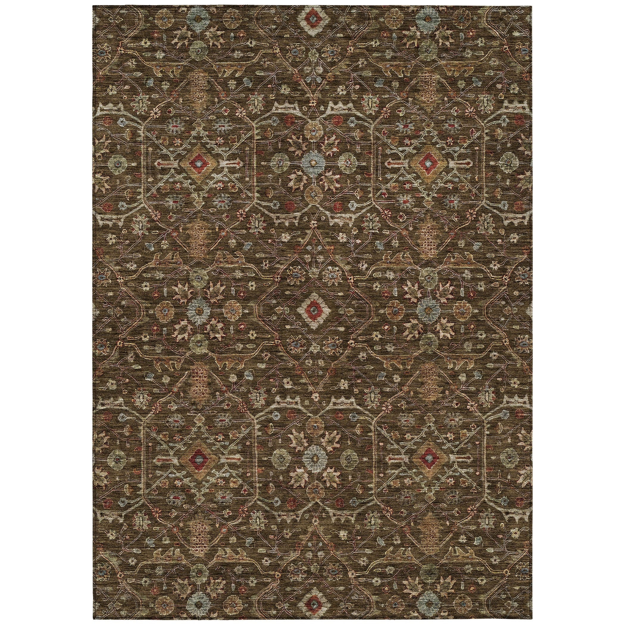 Tapis persan traditionnel Chantille lavable en machine pour intérieur/extérieur