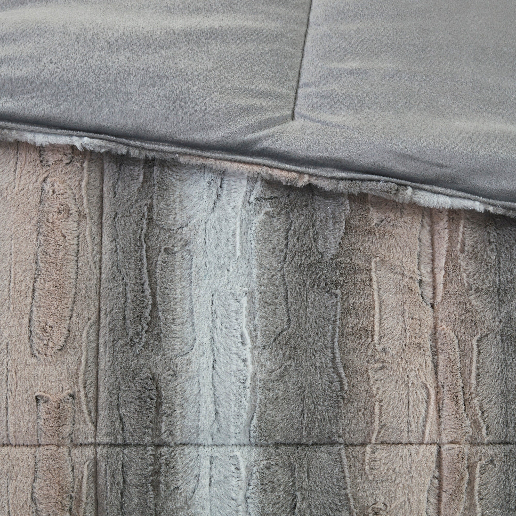 Madison Park Ensemble d'édredon en fausse fourrure Marselle