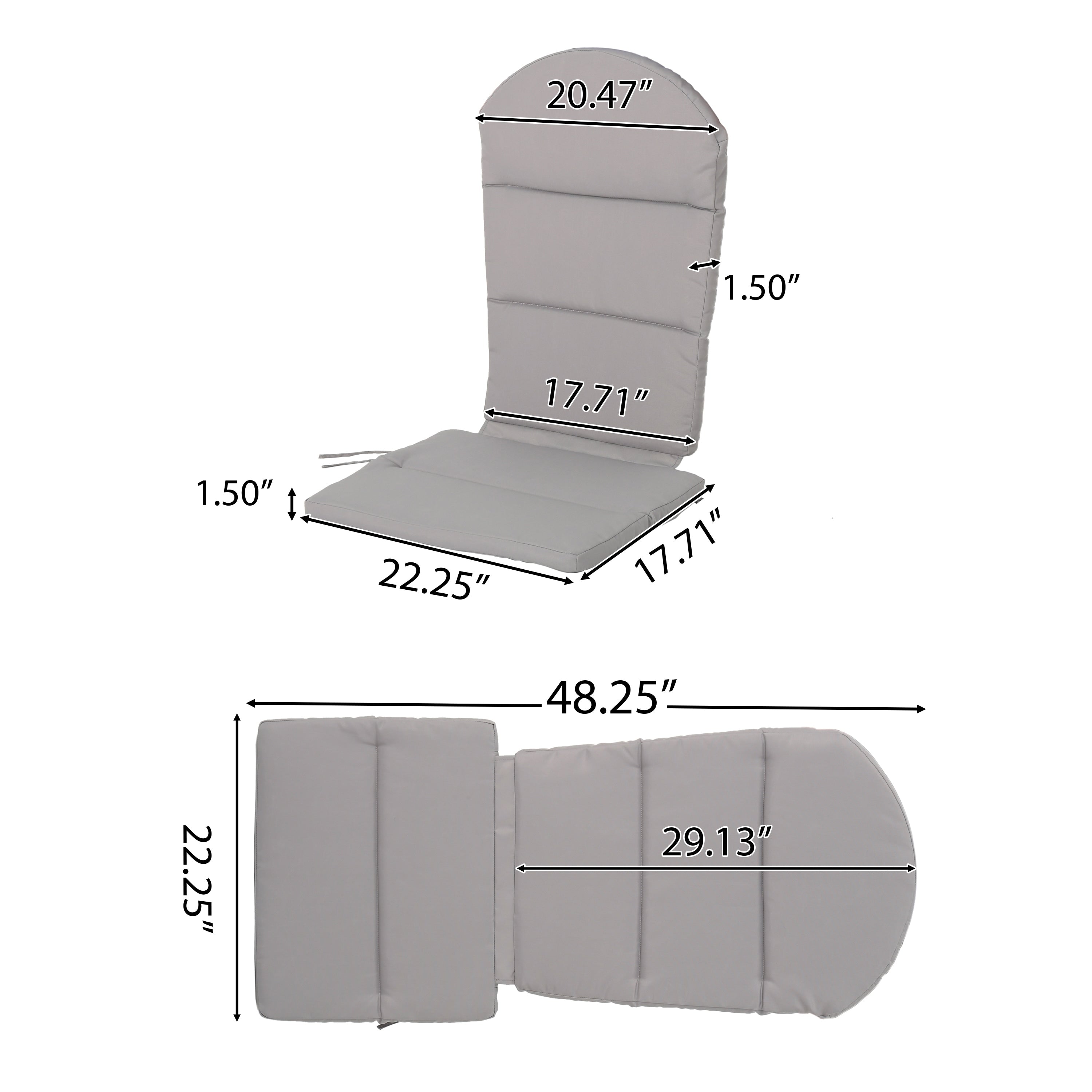 Coussins de chaise Malibu Adirondack (lot de 2) par Christopher Knight Home