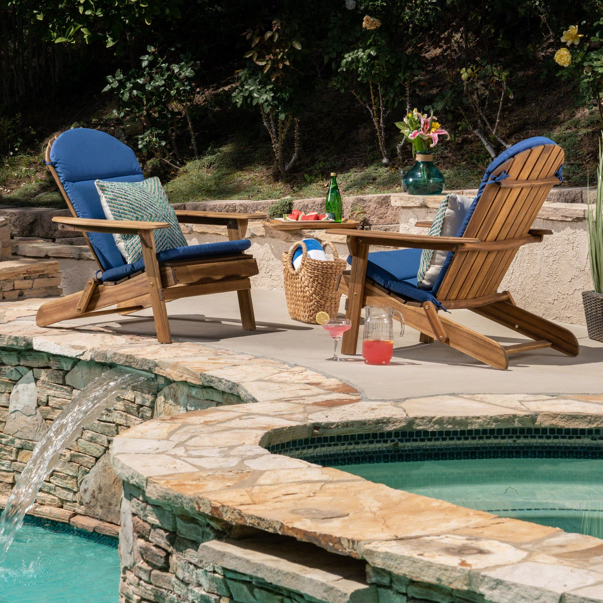 Coussins de chaise Malibu Adirondack (lot de 2) par Christopher Knight Home