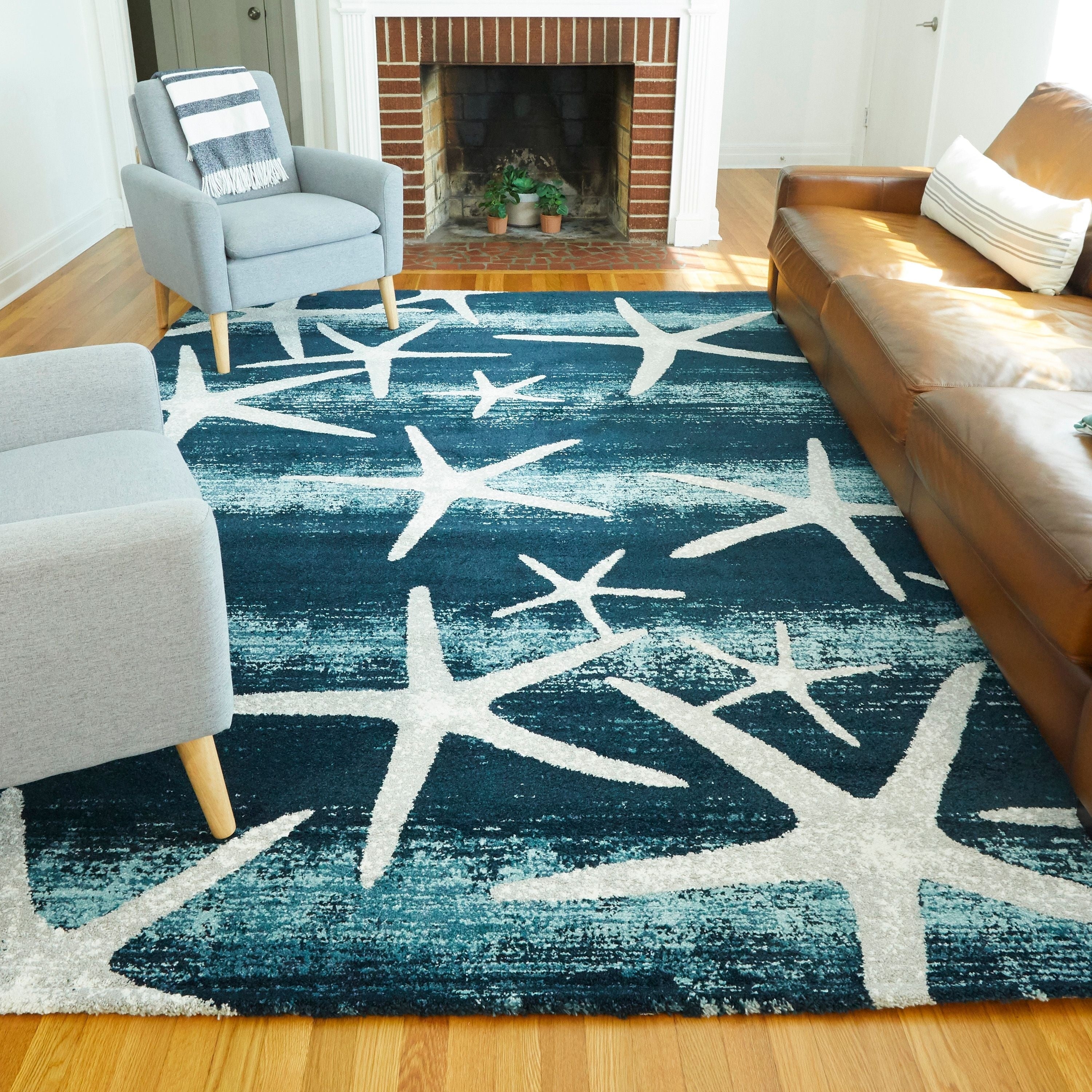 Tapis Martin Coastal Starfish Stripe