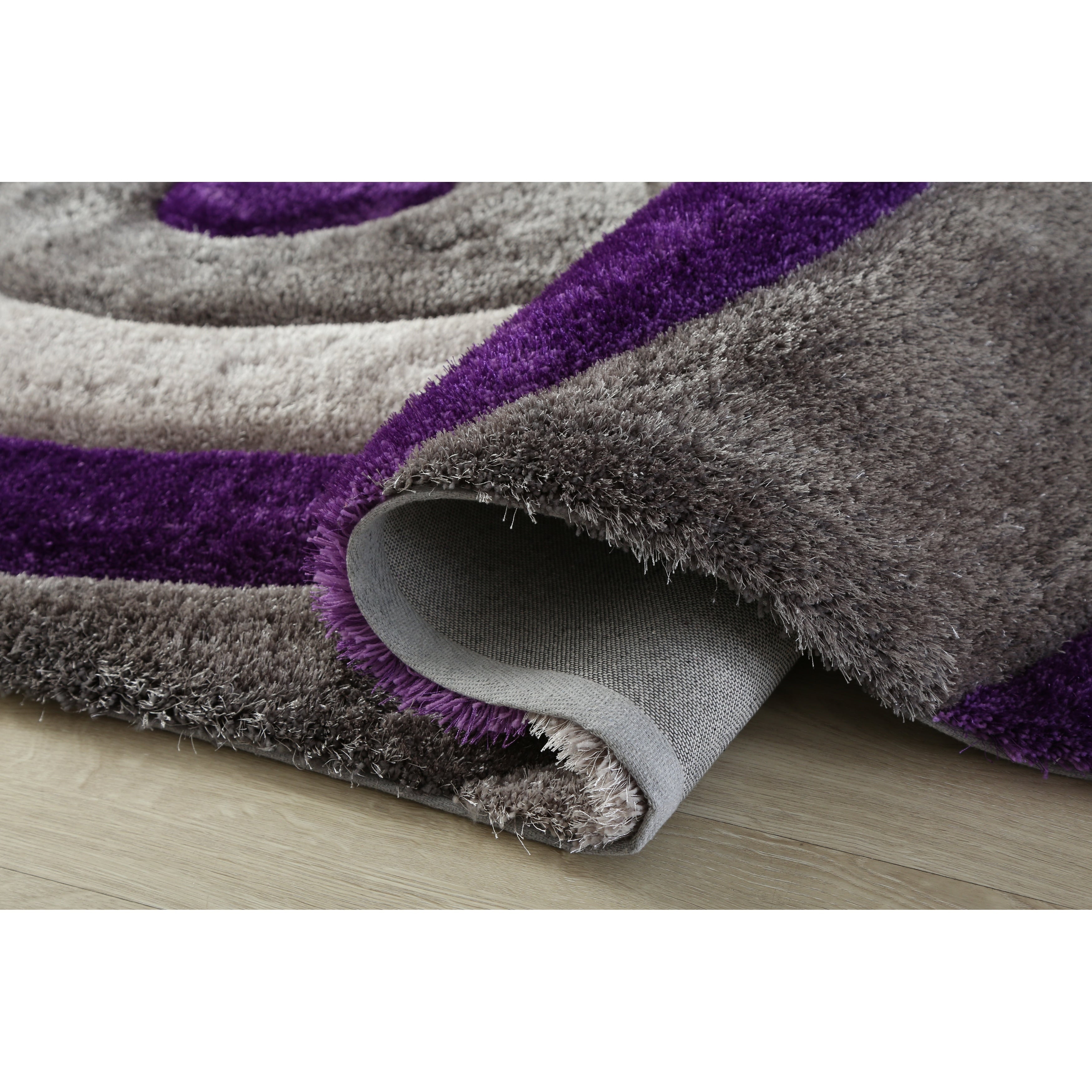 Tapis à poils longs Mateos au design abstrait